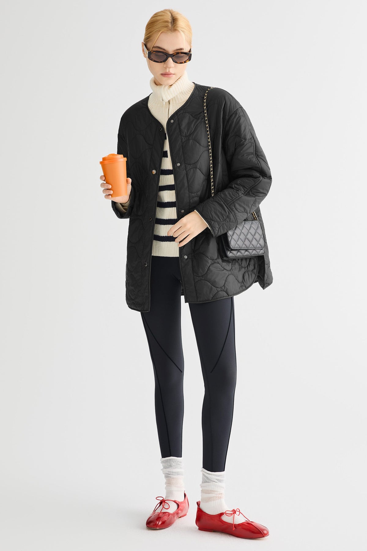 Oversized Quilted Drop-Shoulder Jacket
