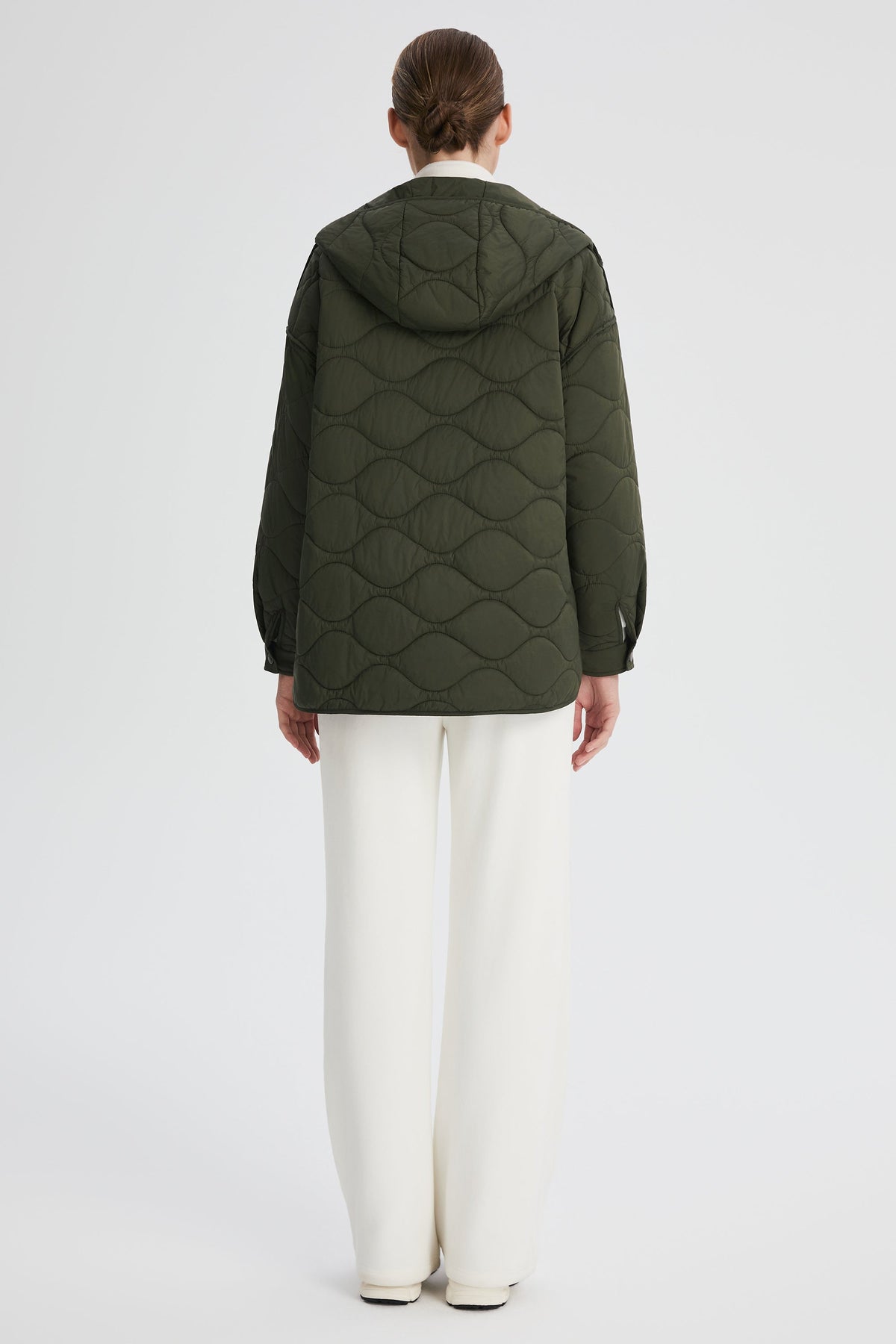 Oversized Quilted Hooded Drop-Shoulder Jacket