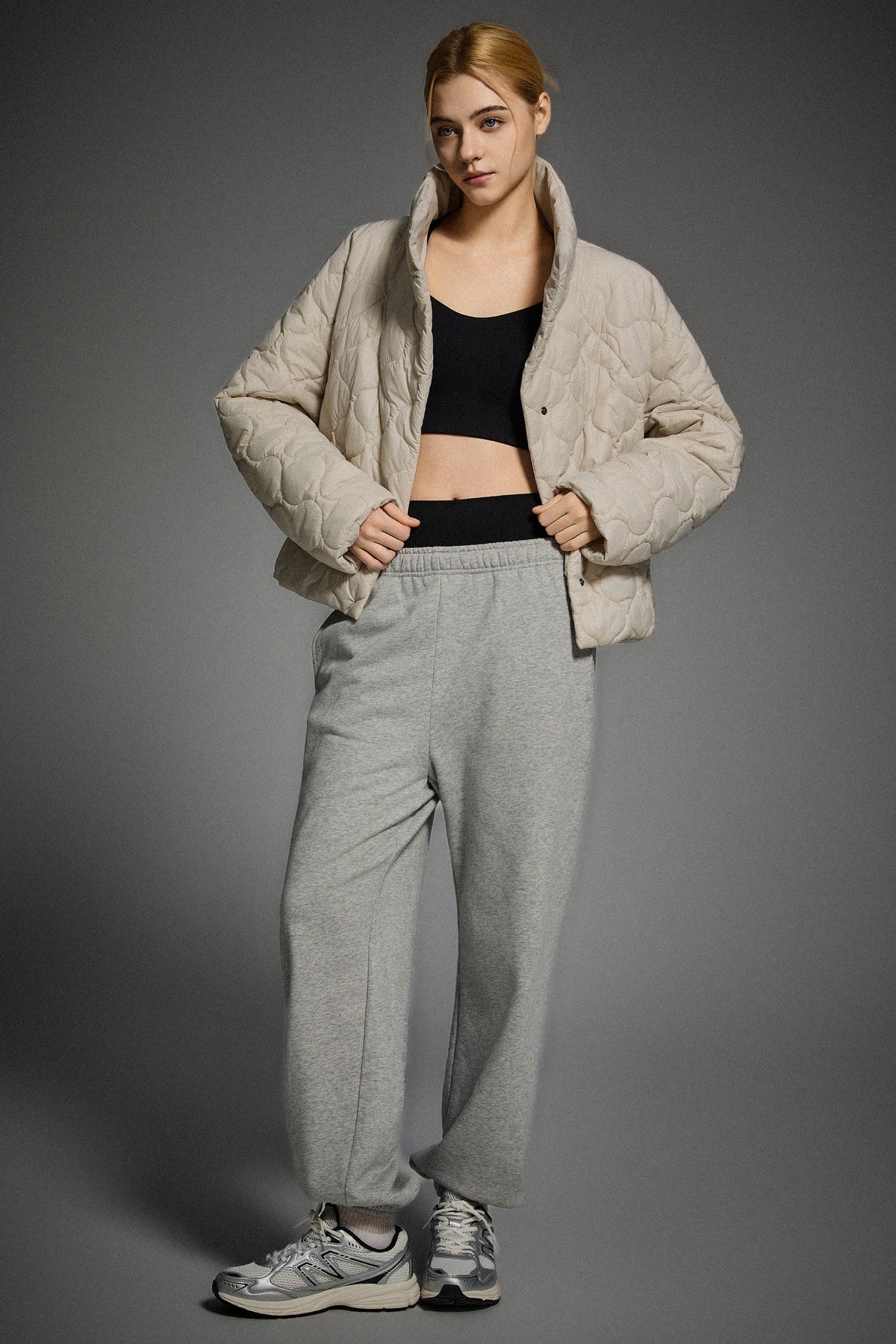 Oversized Quilted Raglan Sleeve Lightweight Jacket