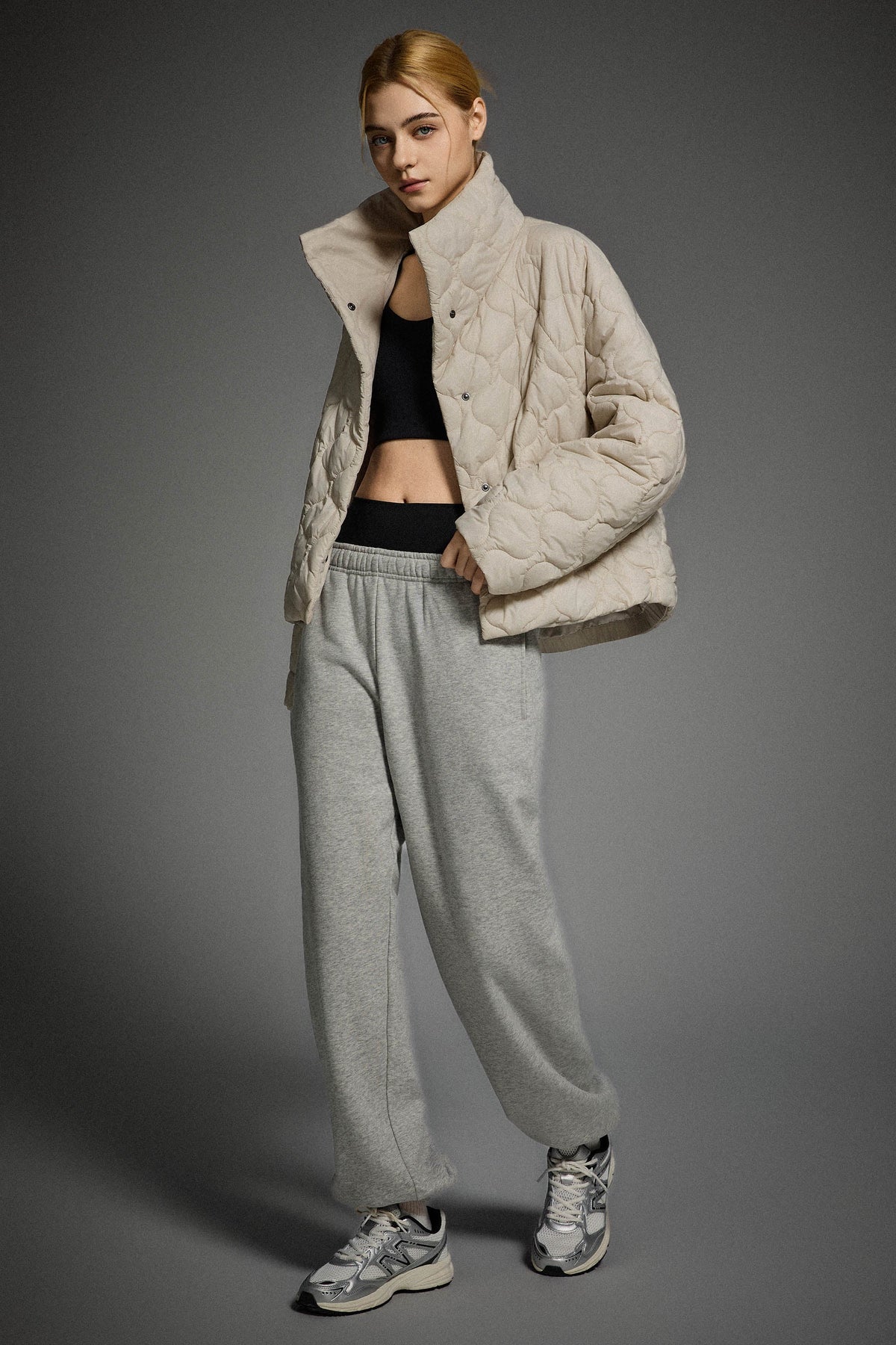 Oversized Quilted Raglan Sleeve Lightweight Jacket