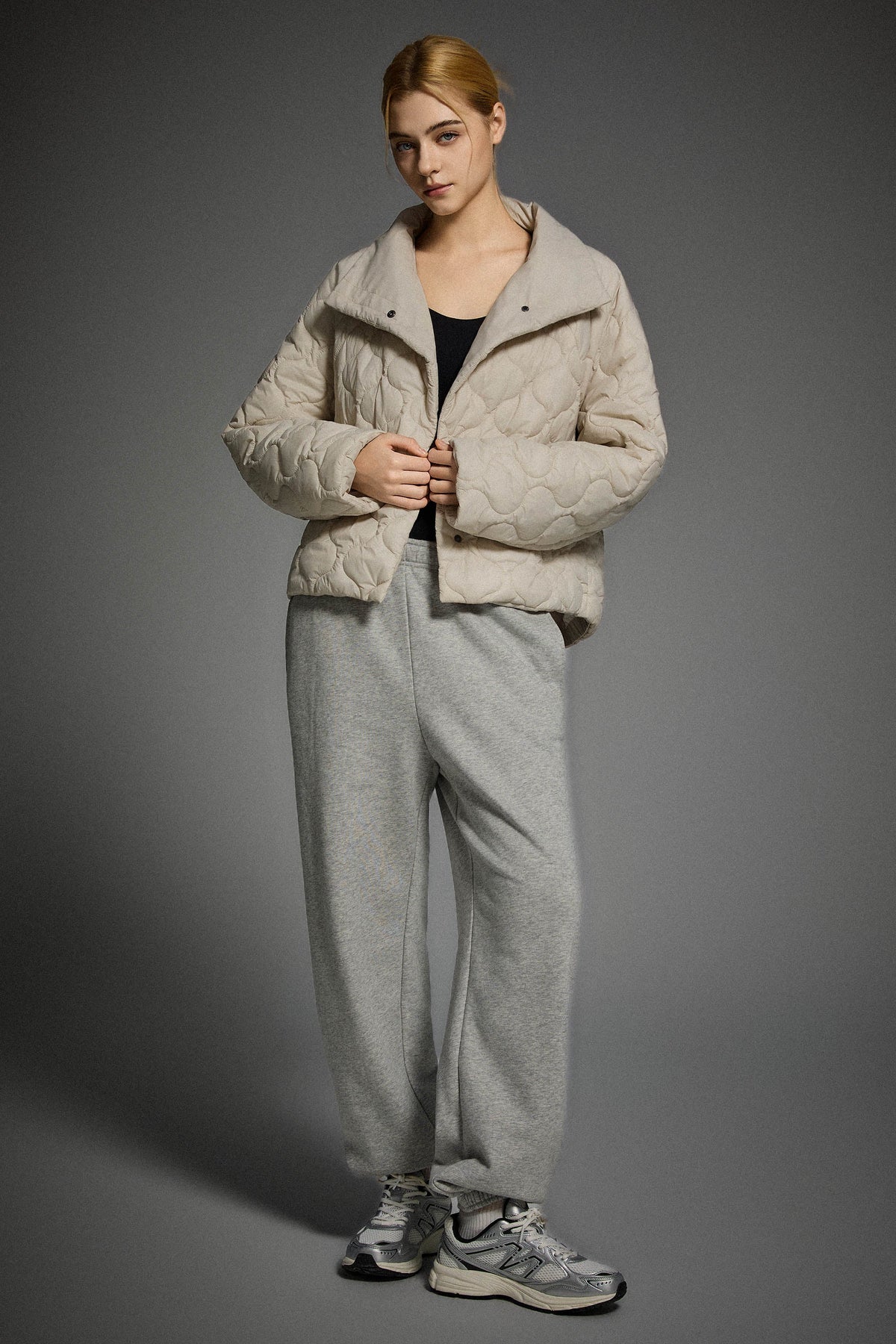 Oversized Quilted Raglan Sleeve Lightweight Jacket