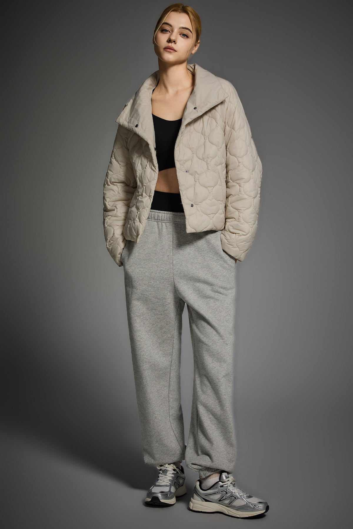Oversized Quilted Raglan Sleeve Lightweight Jacket