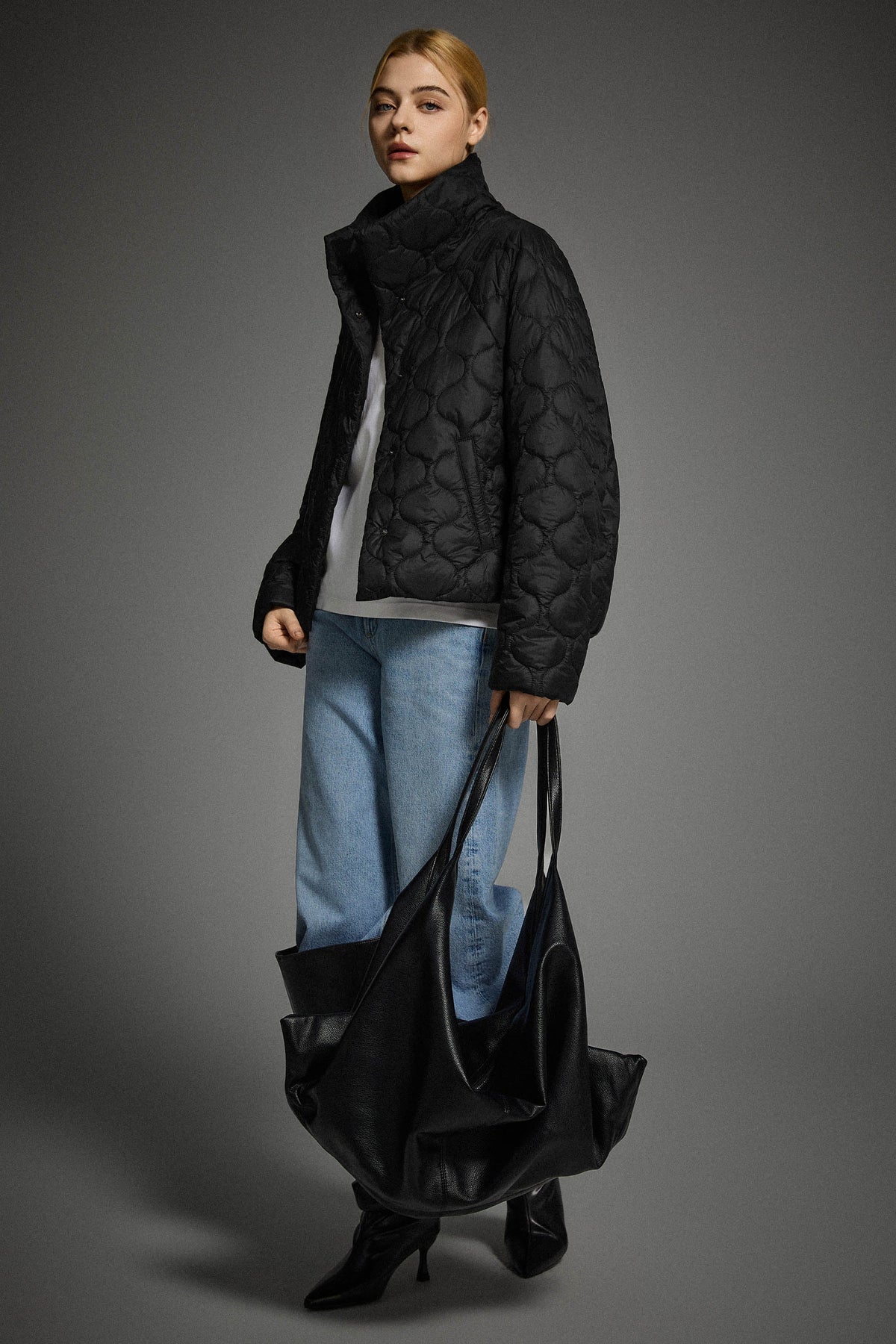 Oversized Quilted Raglan Sleeve Lightweight Jacket