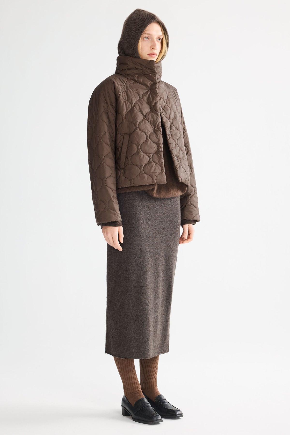 Oversized Quilted Raglan Sleeve Lightweight Jacket