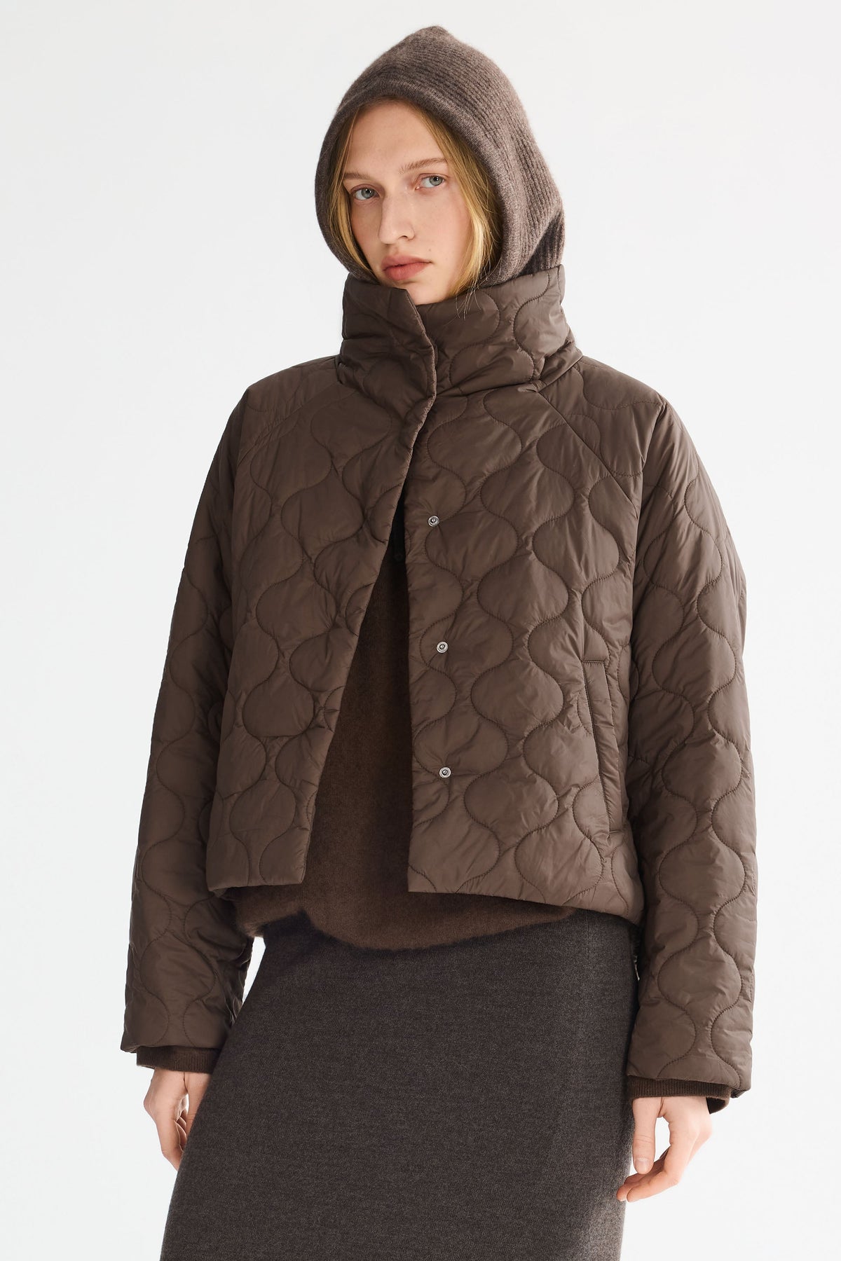 Oversized Quilted Raglan Sleeve Lightweight Jacket