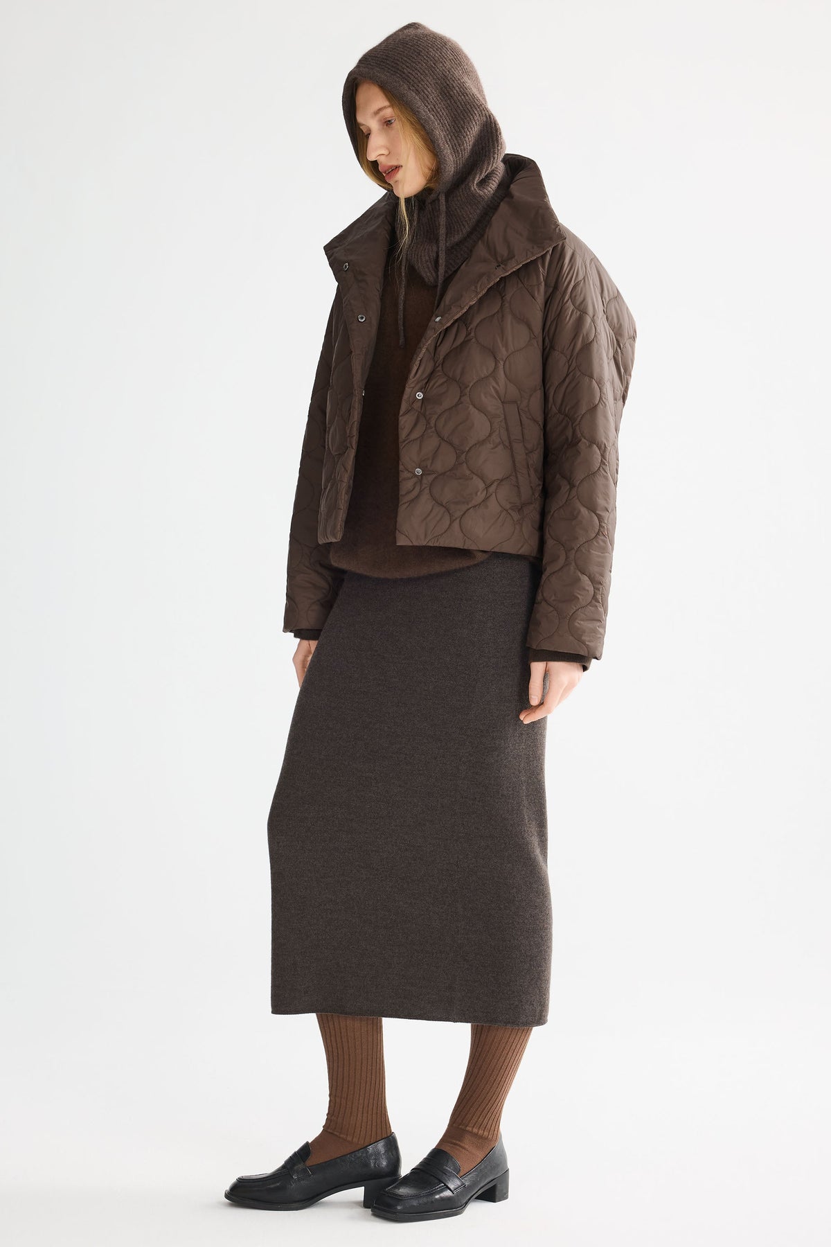 Oversized Quilted Raglan Sleeve Lightweight Jacket