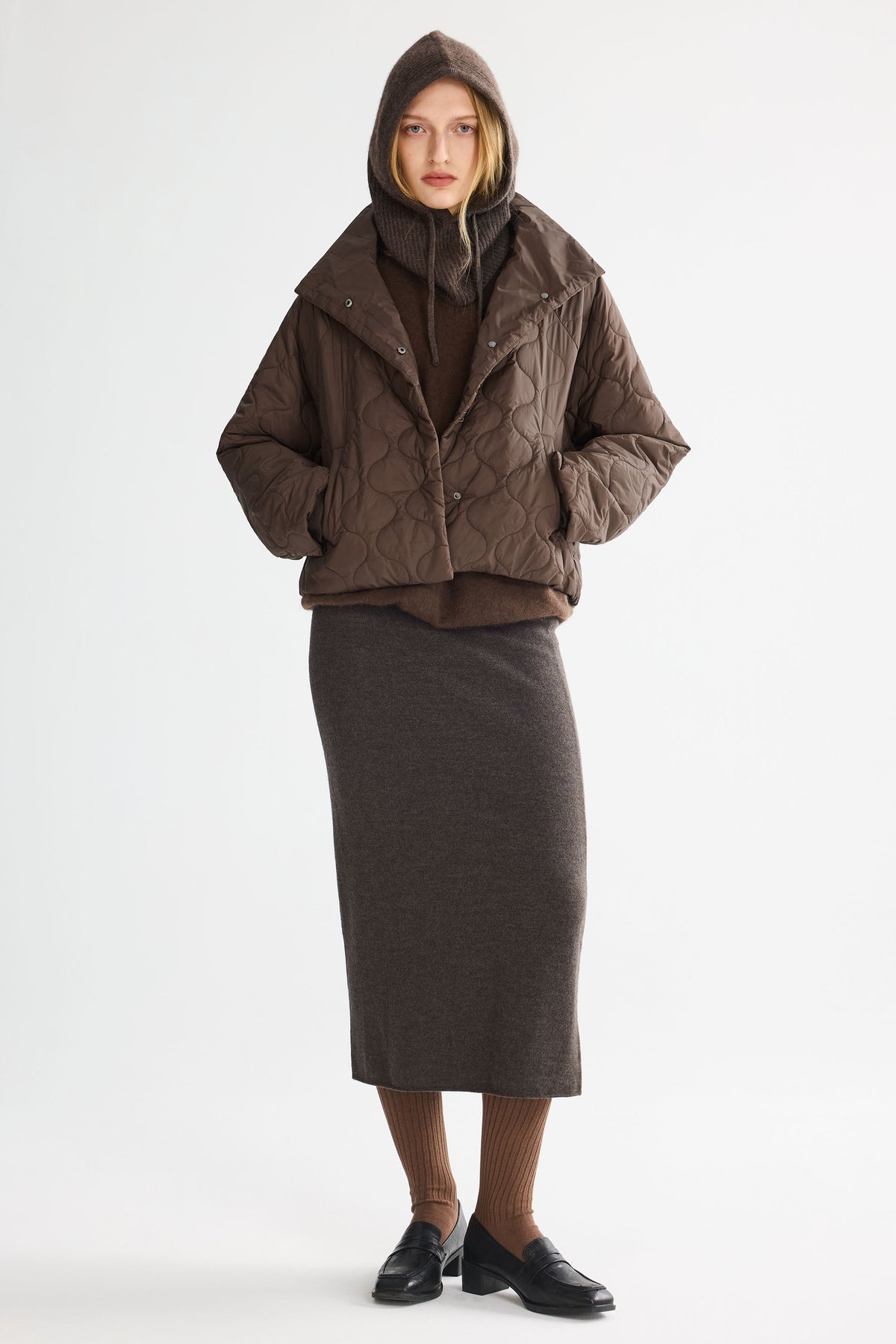 Oversized Quilted Raglan Sleeve Lightweight Jacket