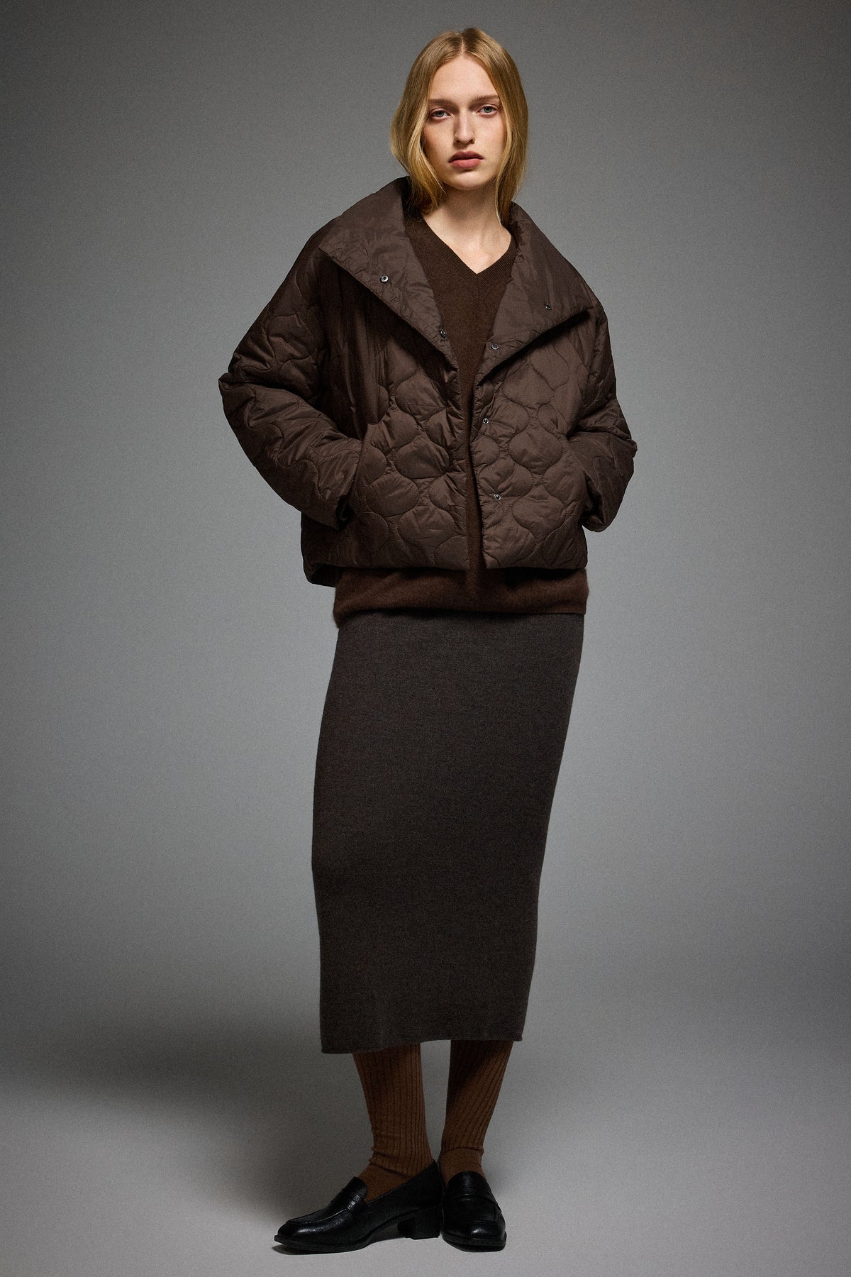Oversized Quilted Raglan Sleeve Lightweight Jacket