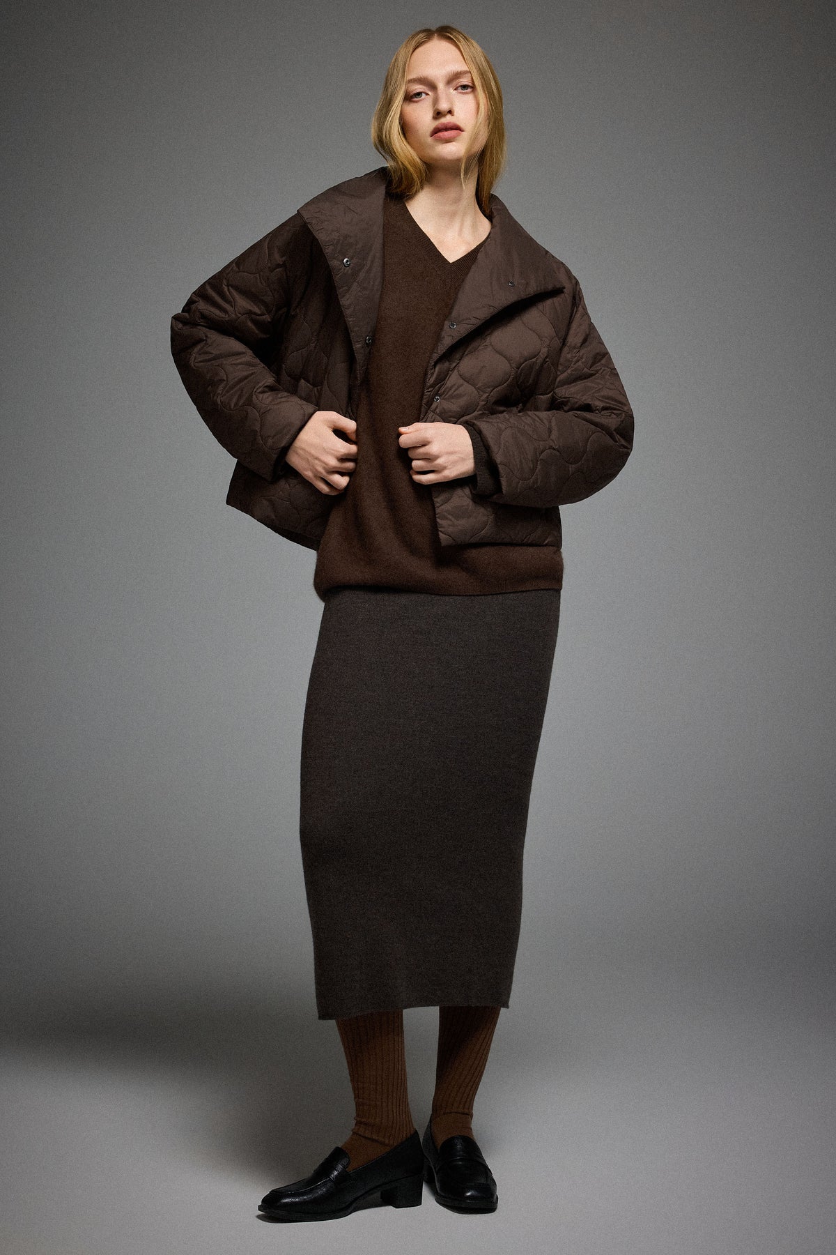 Oversized Quilted Raglan Sleeve Lightweight Jacket