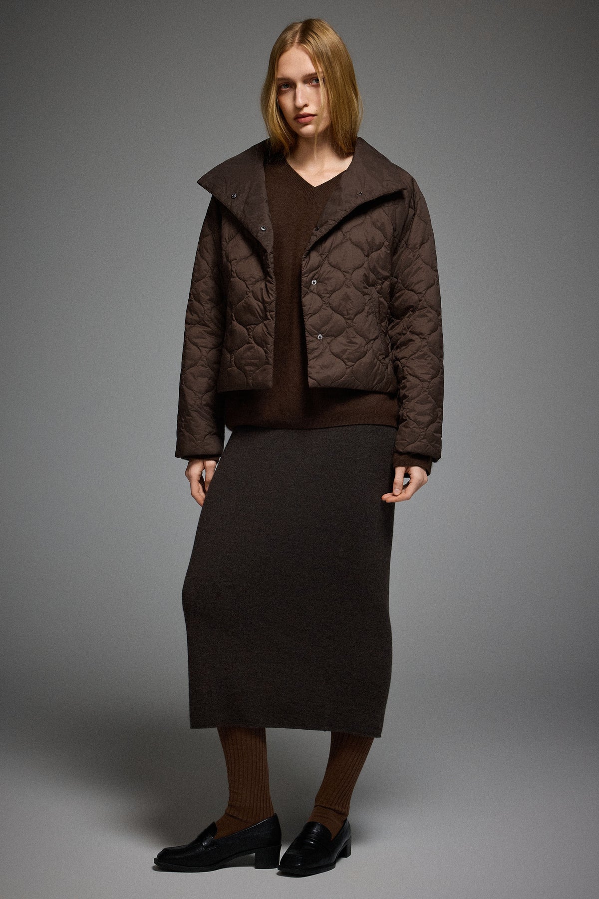 Oversized Quilted Raglan Sleeve Lightweight Jacket