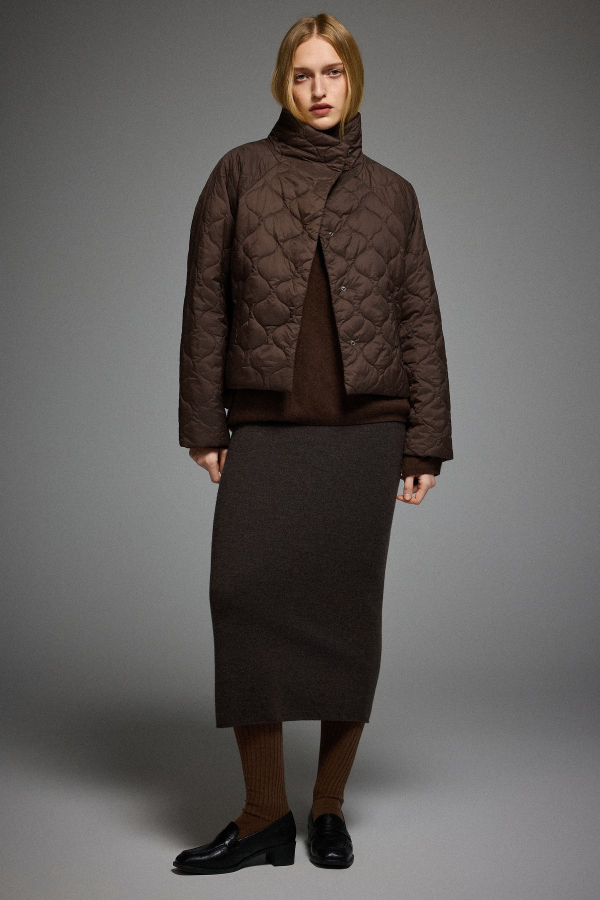 Oversized Quilted Raglan Sleeve Lightweight Jacket