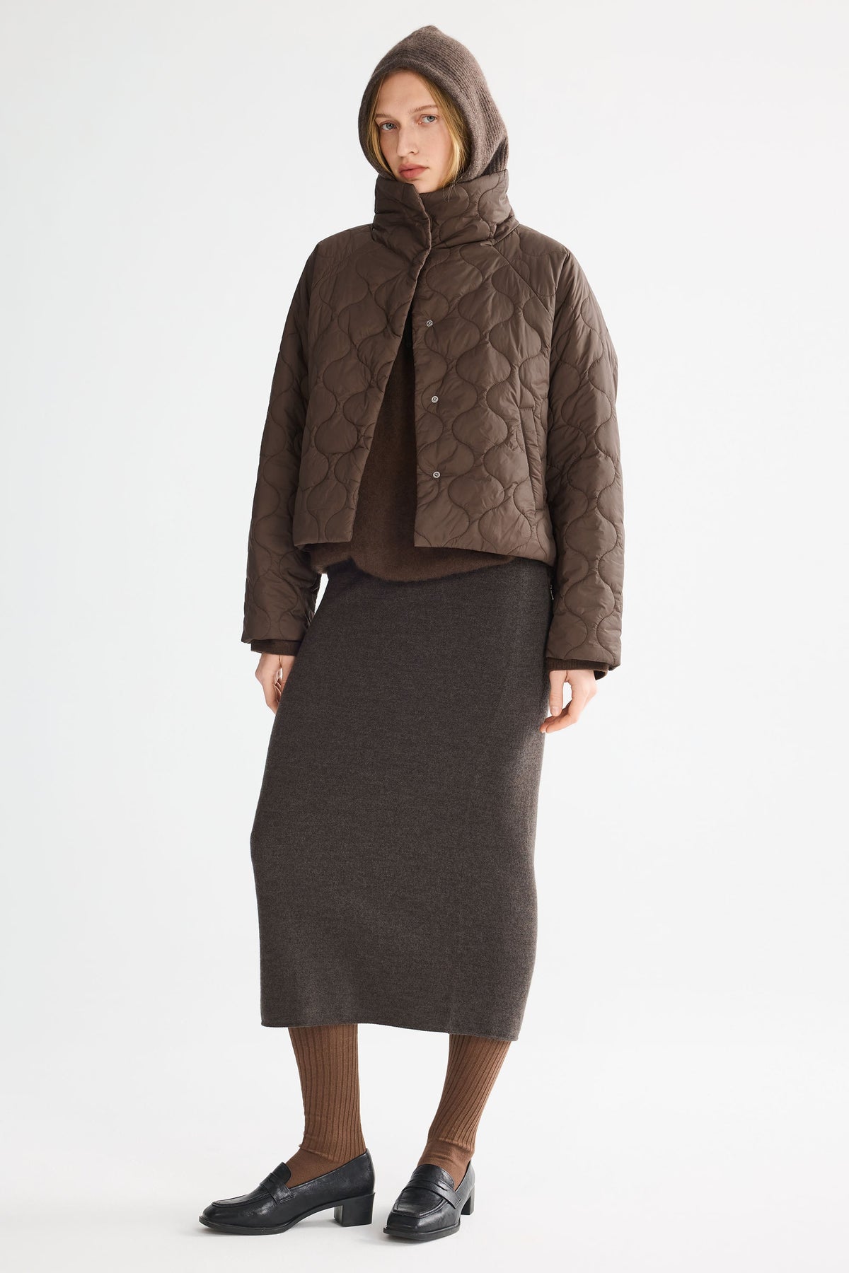 Oversized Quilted Raglan Sleeve Lightweight Jacket