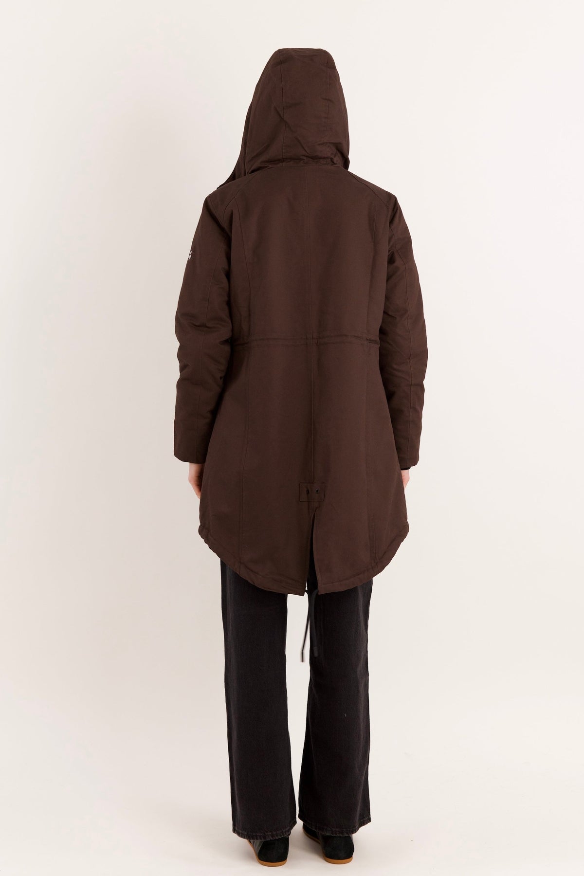Fleece-Lined Hooded Parka Jacket with Pockets
