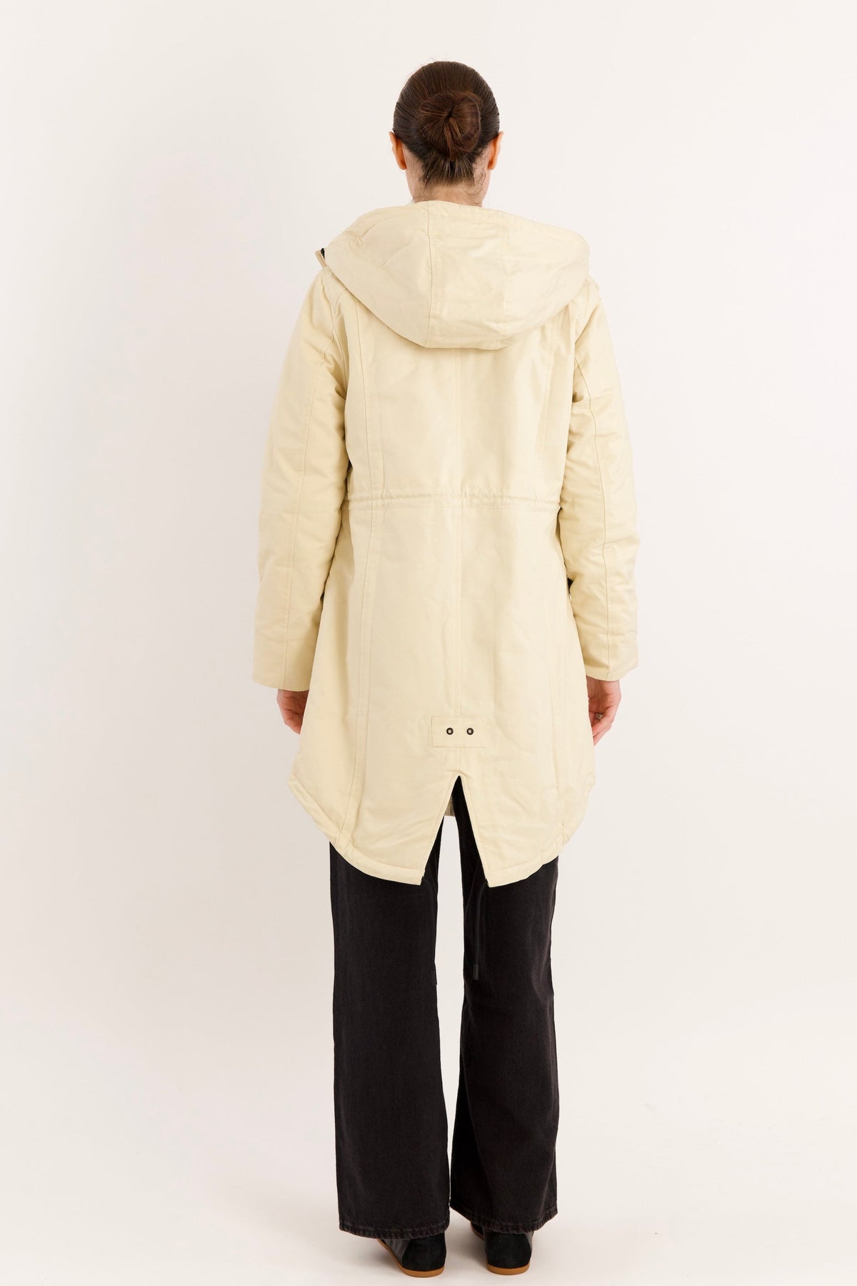 Fleece-Lined Hooded Parka Jacket with Pockets
