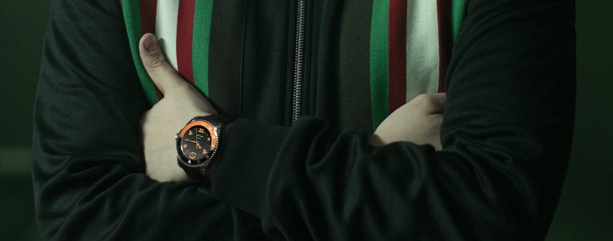 Gucci Dive Limited Edition Black Dial Black Rubber Strap Unisex Watch - YA136333