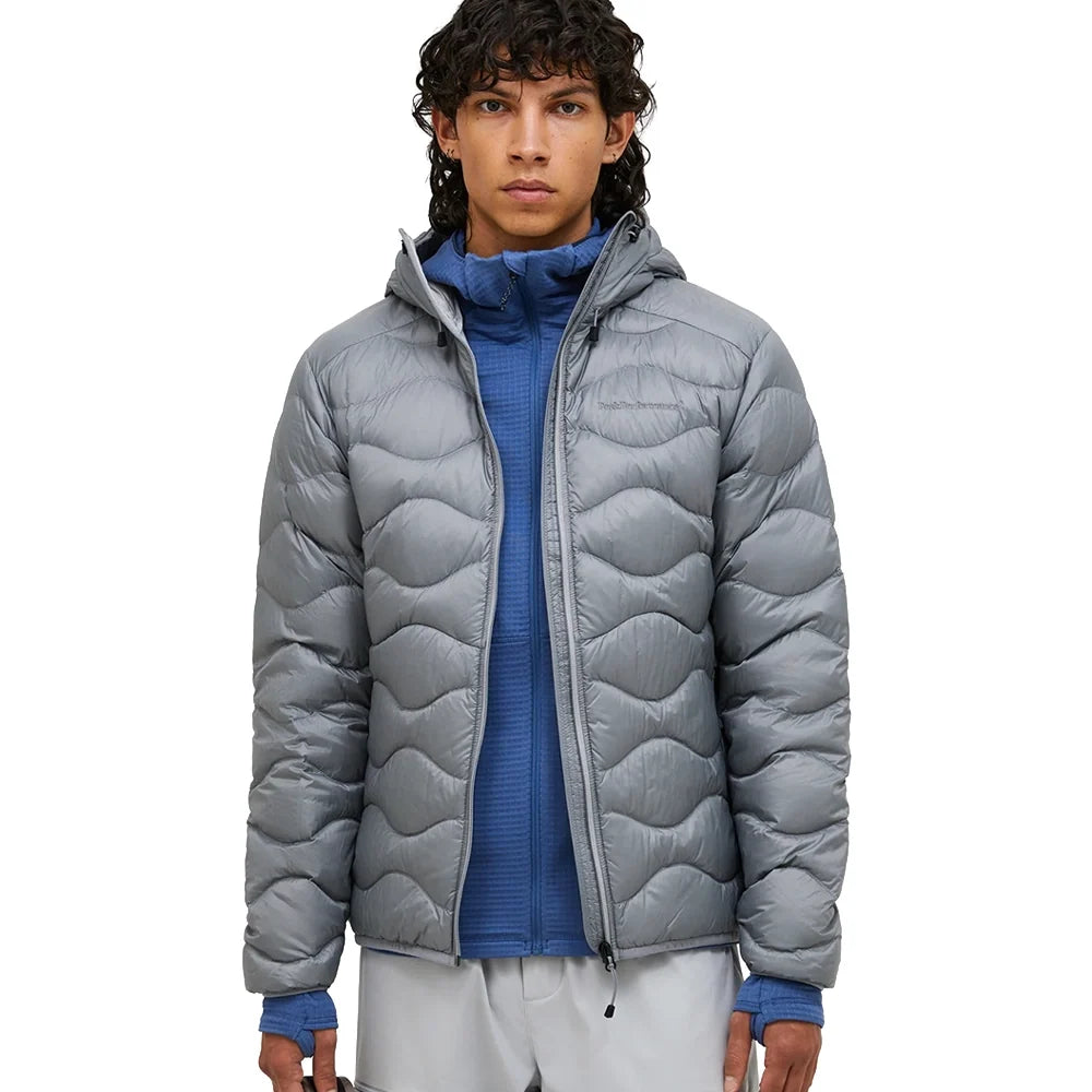 Men's Helium Down Hood Jacket - Light Grey / Antarctica