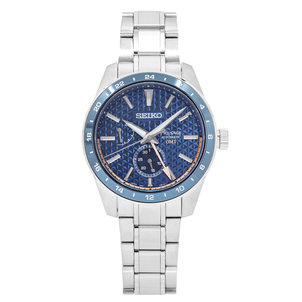 Seiko Men's SPB217J1 Presage GMT Blue Dial Automatic