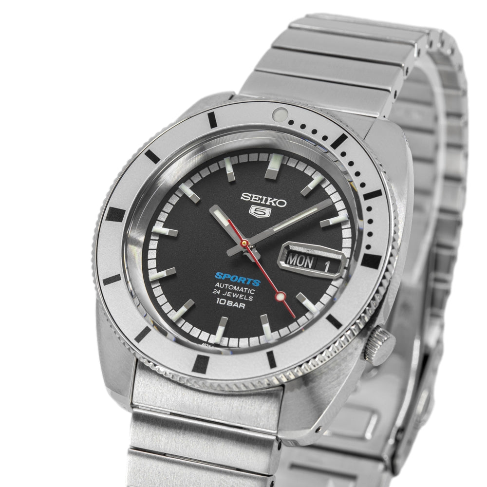 Seiko Men's SRPL05K1 5 Sports Black Dial Automatic Ltd. Ed.