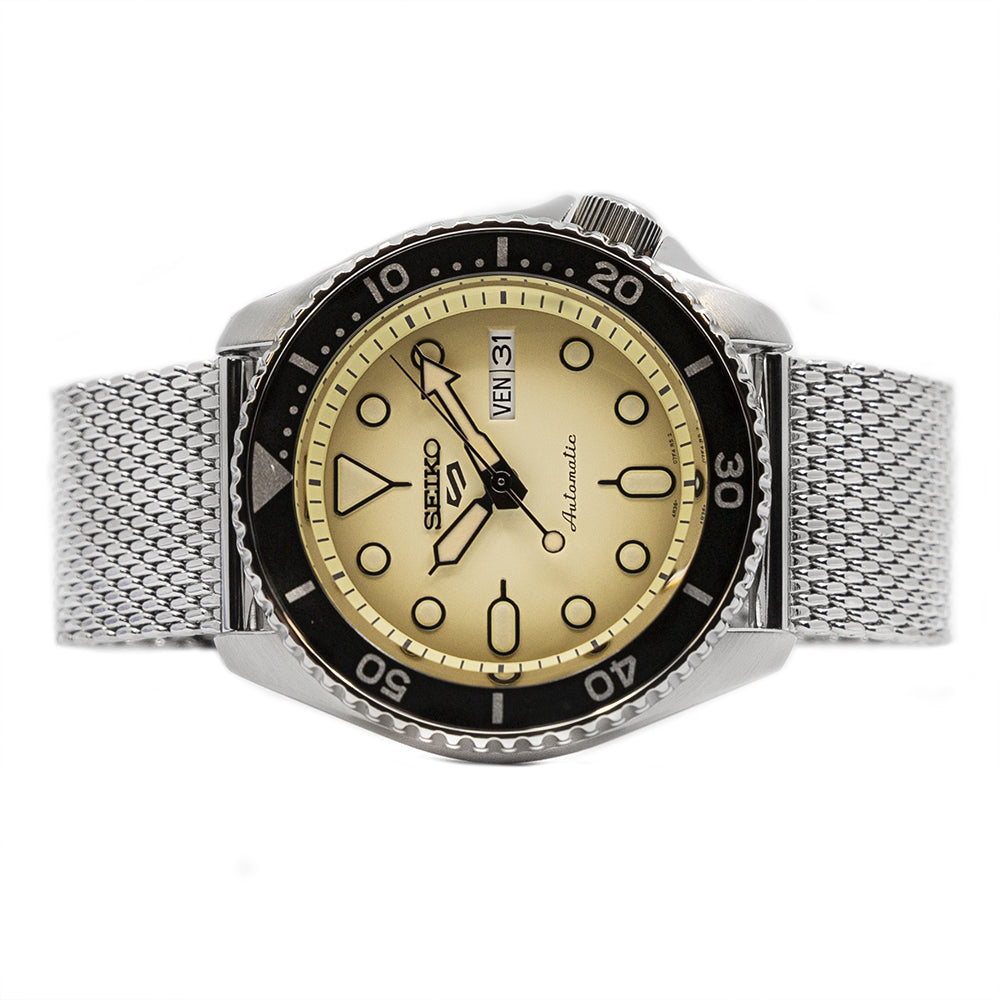 Seiko Men's SRPD67K1 5 Sports Yellow Dial Watch