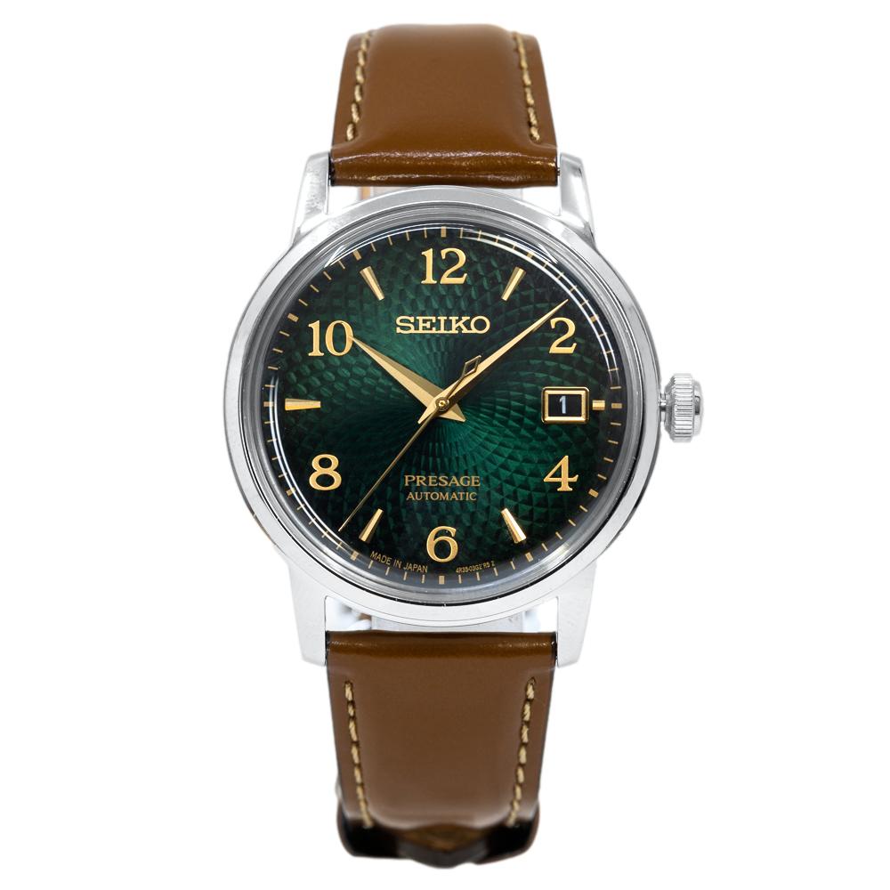 Seiko Men's SRPE45J1 Presage Geen Dial Watch