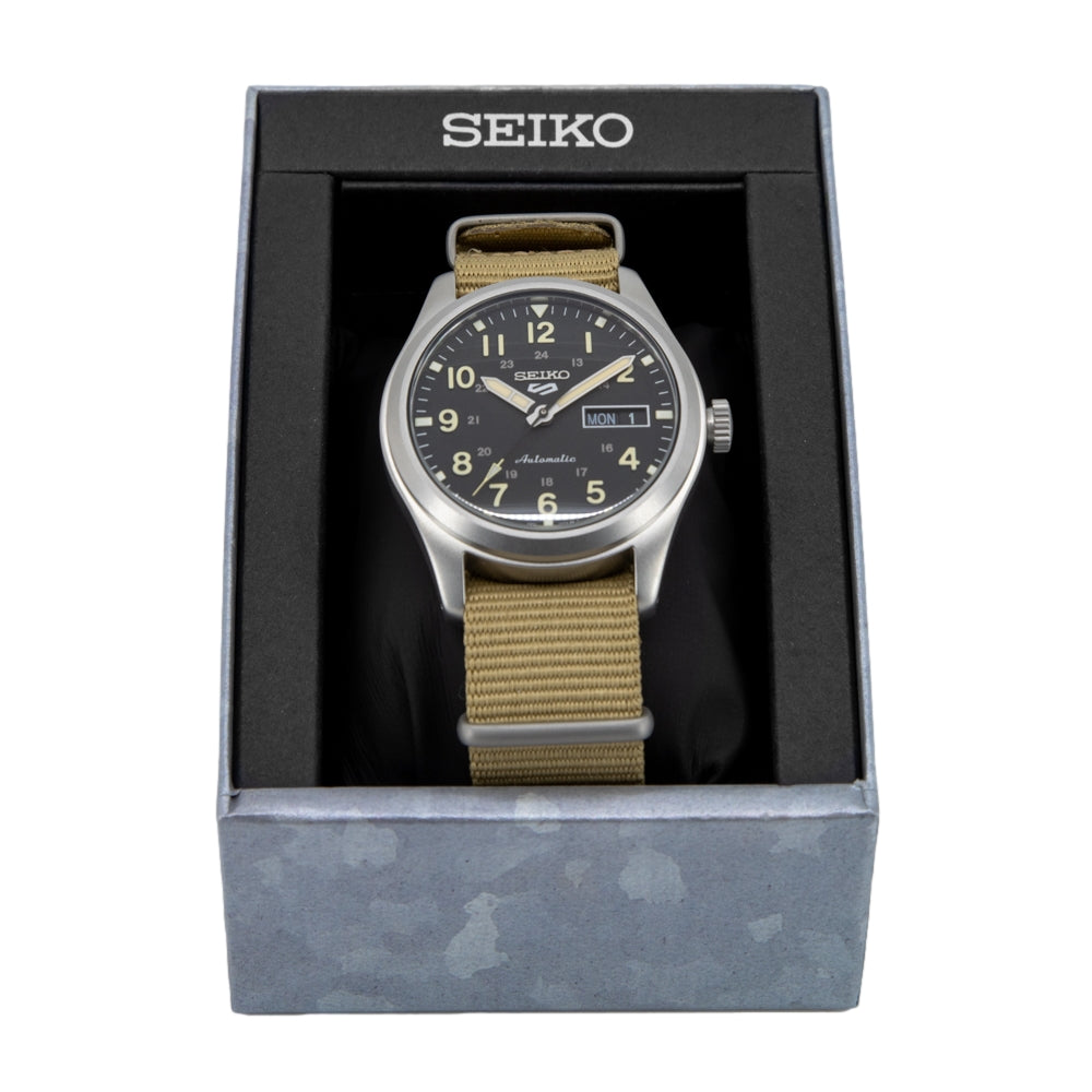 Seiko Men's SRPG35K1 5 Sports Black Dial Auto Watch