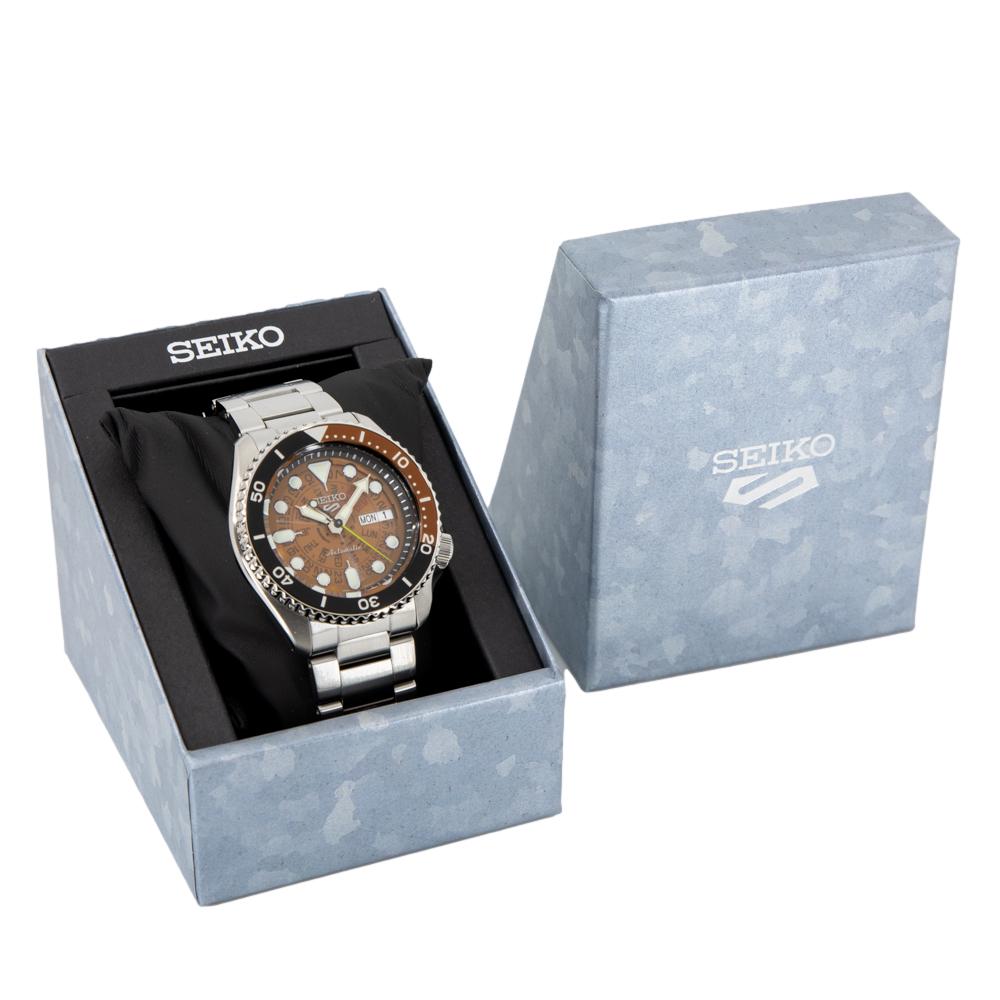 Seiko Men's SRPJ47K1Sports SKX Style Orange Dial Watch