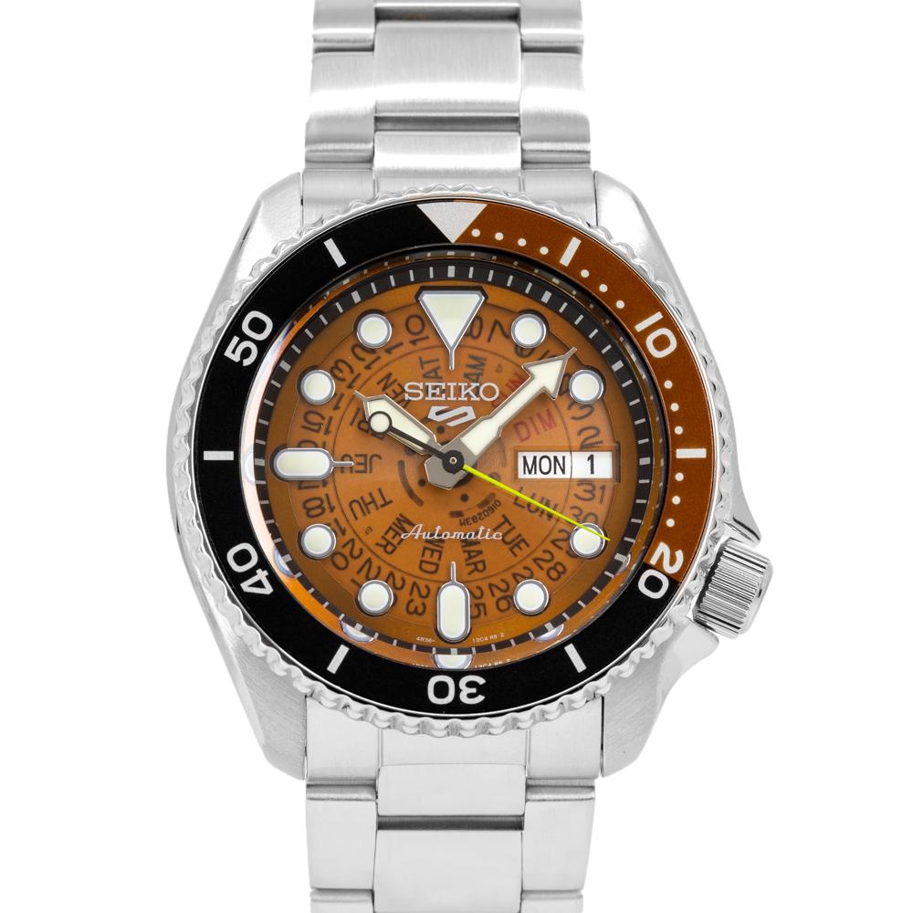 Seiko Men's SRPJ47K1Sports SKX Style Orange Dial Watch
