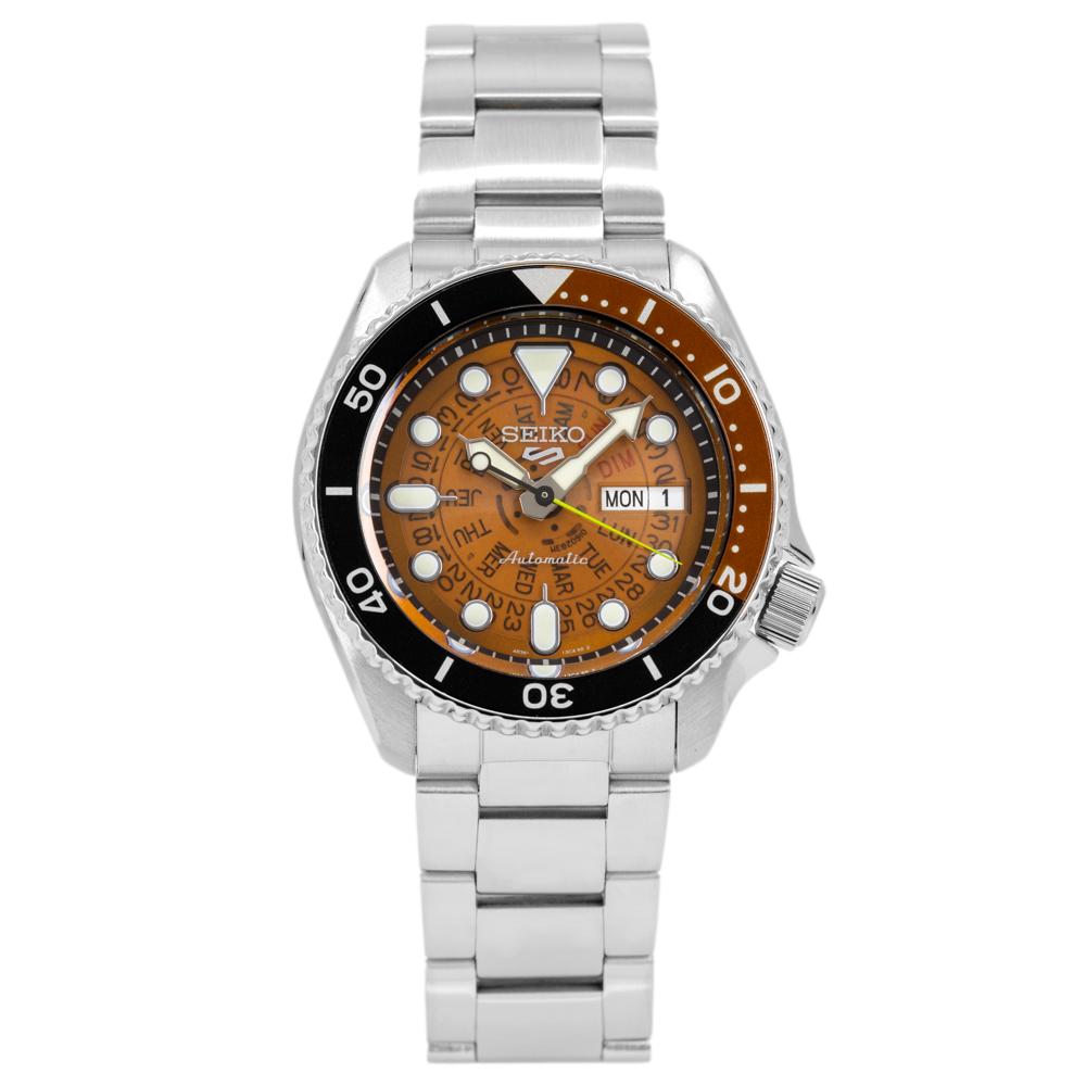 Seiko Men's SRPJ47K1Sports SKX Style Orange Dial Watch
