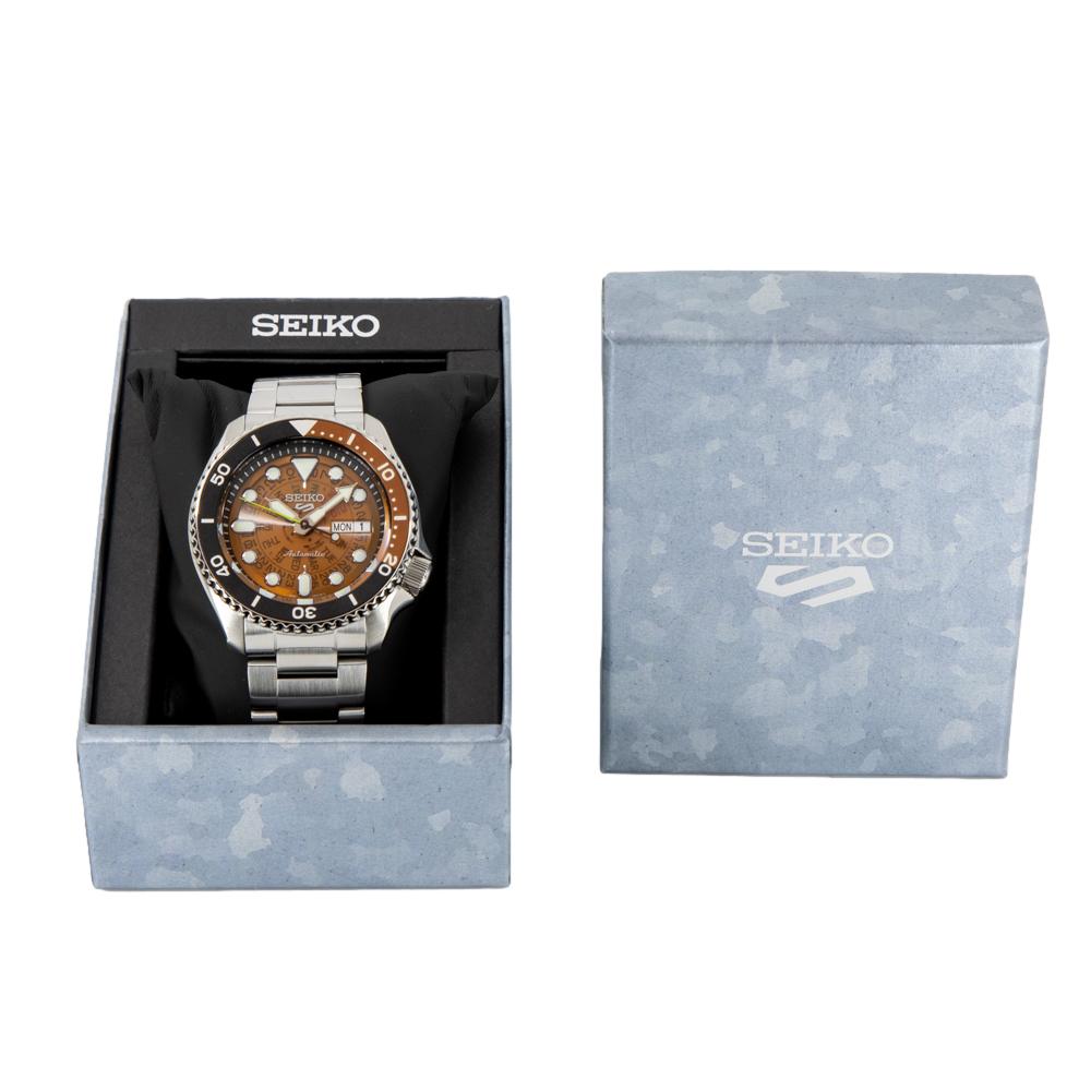 Seiko Men's SRPJ47K1Sports SKX Style Orange Dial Watch