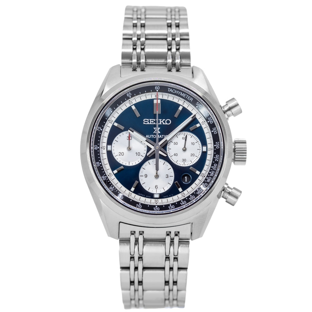Seiko Men's SRQ051J1 Prospex Speedtimer 42mm Blue Dial Auto