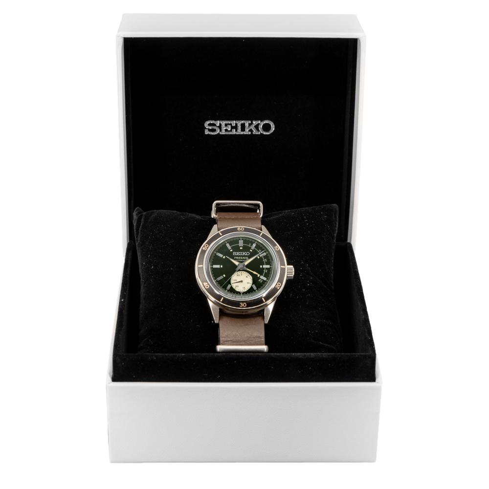 Seiko Men's SSA451J1 Presage Green Dial Watch