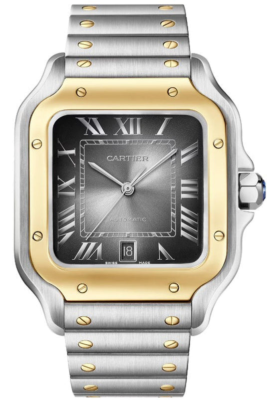 Cartier Santos De Cartier Anthracite Grey Dial Men's Watch W2SA0030