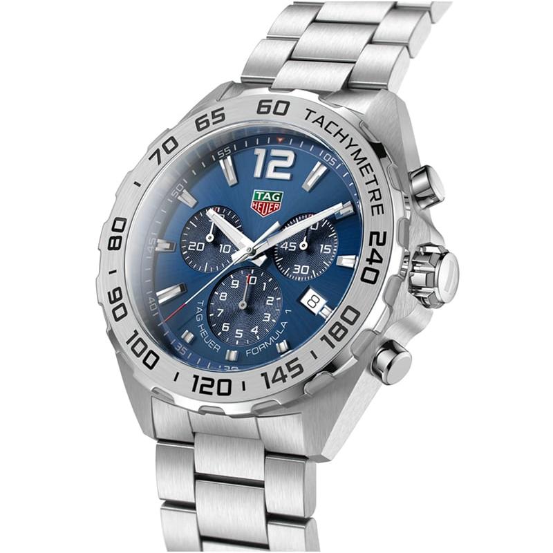 Tag Heuer Formula 1 Chronograph Blue Dial Silver Steel Strap Watch for Men - CAZ101K.BA0842