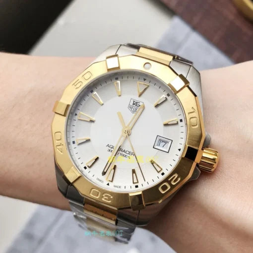 Tag Heuer Aquaracer Silver Dial Two Tone Steel Strap Watch for Women - WBD1120.BB0930