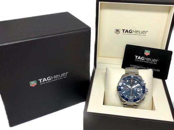 Tag Heuer Aquaracer Calibre 16 43mm Blue Dial Silver Steel Strap Watch for Men - CAY211B.BA0927