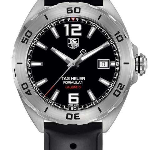 Tag Heuer Formula 1 Automatic Black Dial Black Rubber Strap Watch for Men - WAZ2113.FT8023