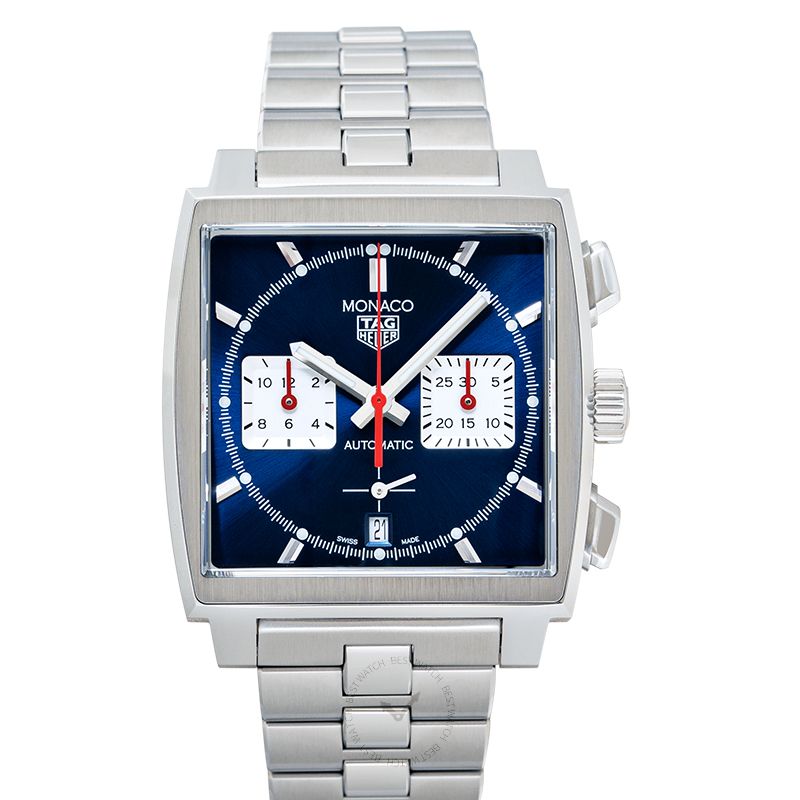 Tag Heuer Monaco Automatic Chronograph Blue Dial Silver Steel Strap Watch for Men - CBL2111.BA0644