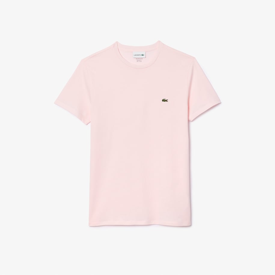 LACOSTE Regular fit CREW NECK T-SHIRT Men’s -LIGHT PINK - T03