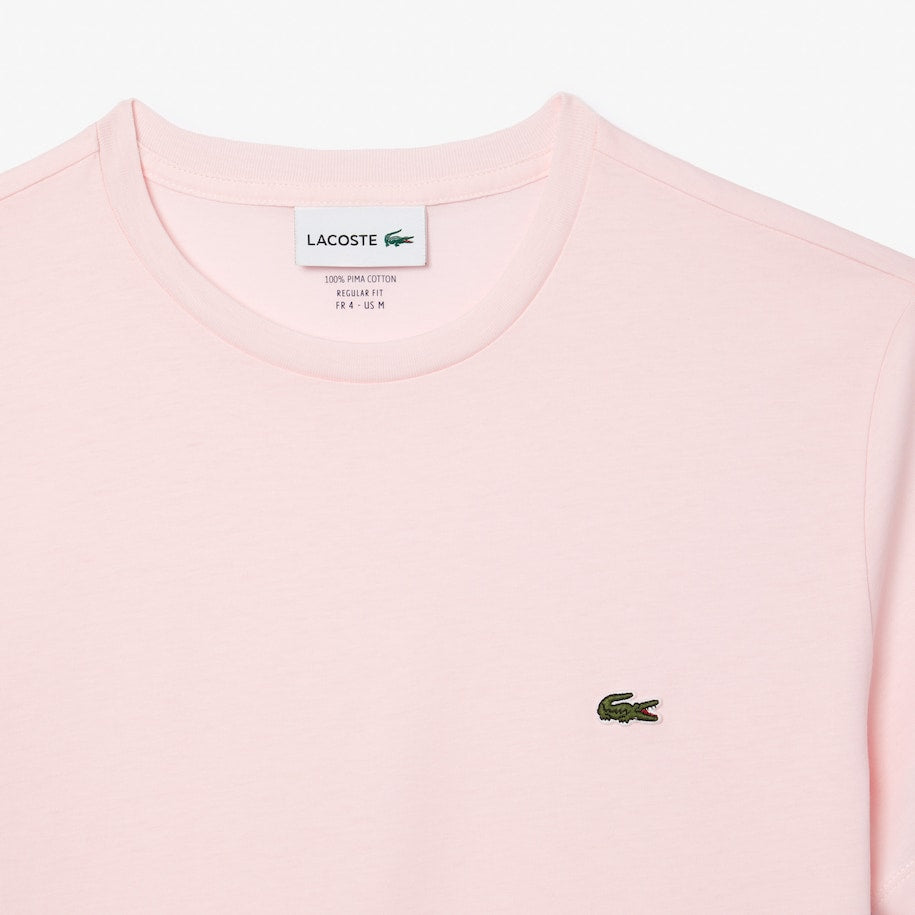 LACOSTE Regular fit CREW NECK T-SHIRT Men’s -LIGHT PINK - T03