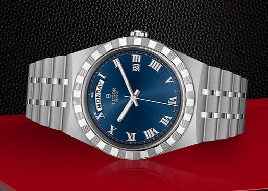 Tudor Royal Automatic Blue Dial Silver Steel Strap Watch for Men - M28600-0005
