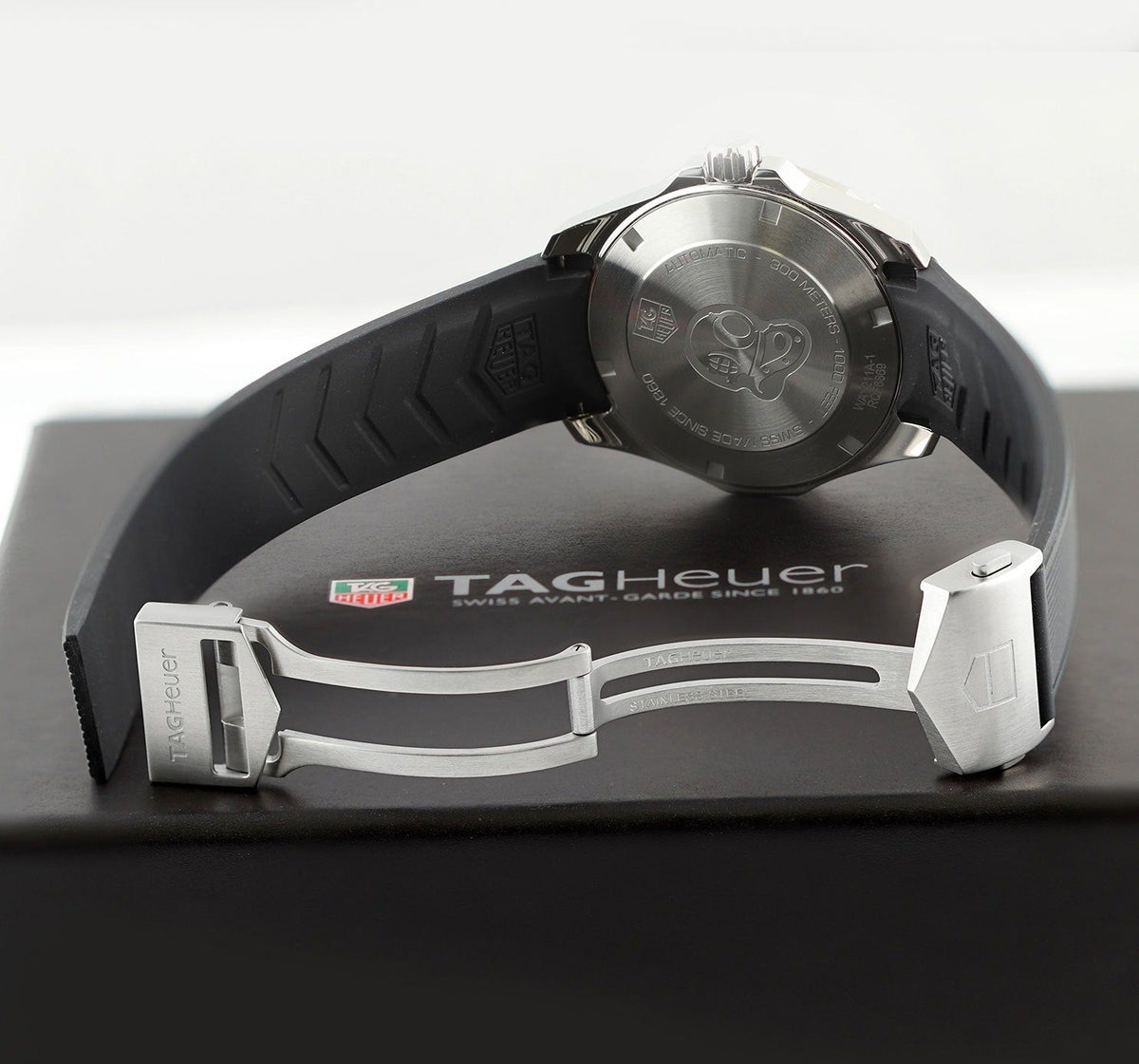 Tag Heuer Aquaracer Calibre 5 Automatic Black Dial Black Rubber Strap Watch for Men -  WAY211A.FT6151