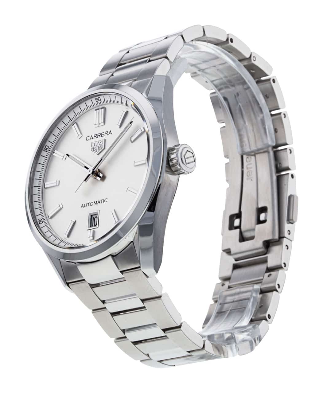 Tag Heuer Carrera Date Silver Dial Silver Steel Strap Watch for Women - WBN2111.BA0639