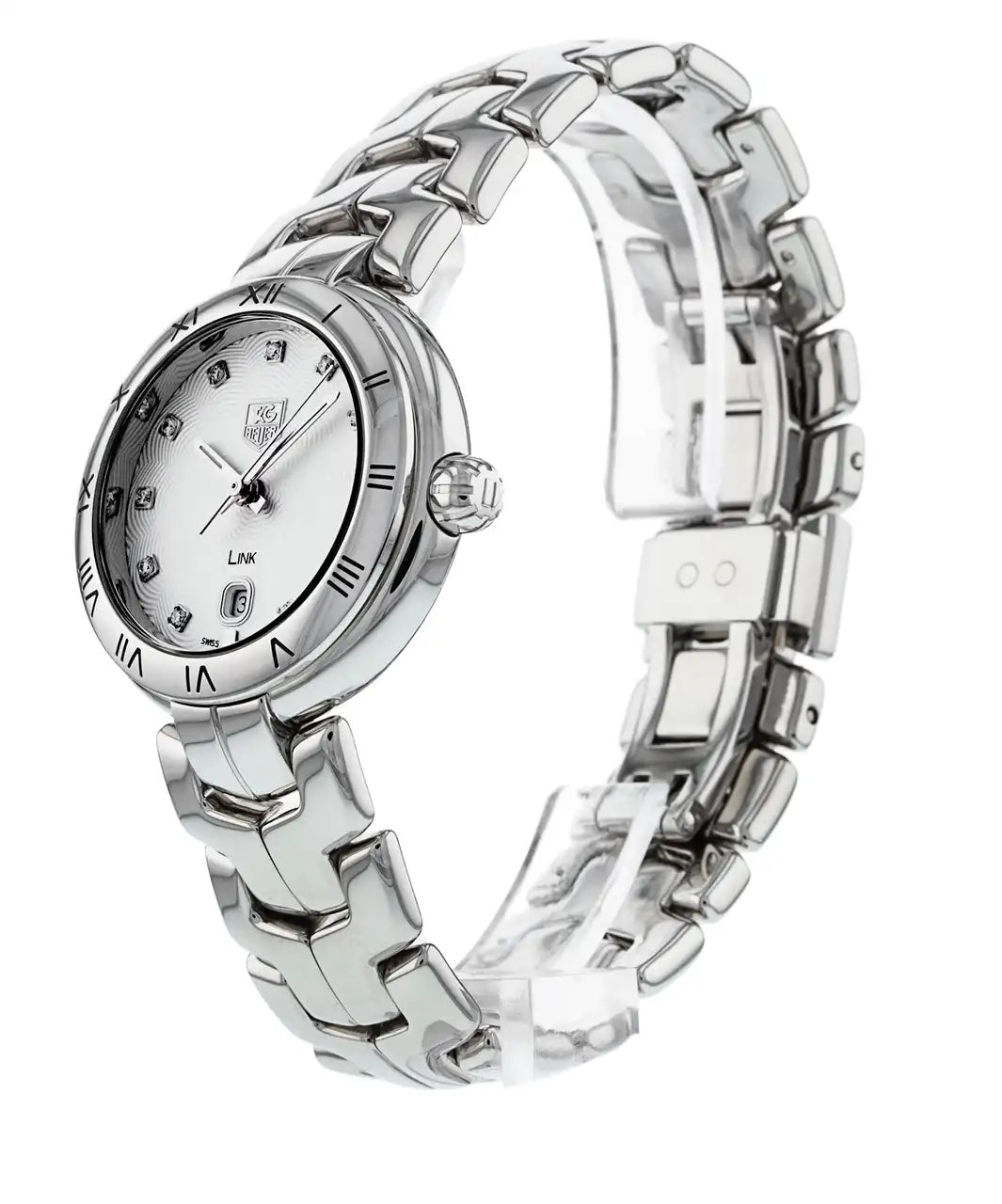 Tag Heuer Link Diamonds Mother of Pearl Dial Silver Steel Strap Watch for Women - WAT1411.BA0954