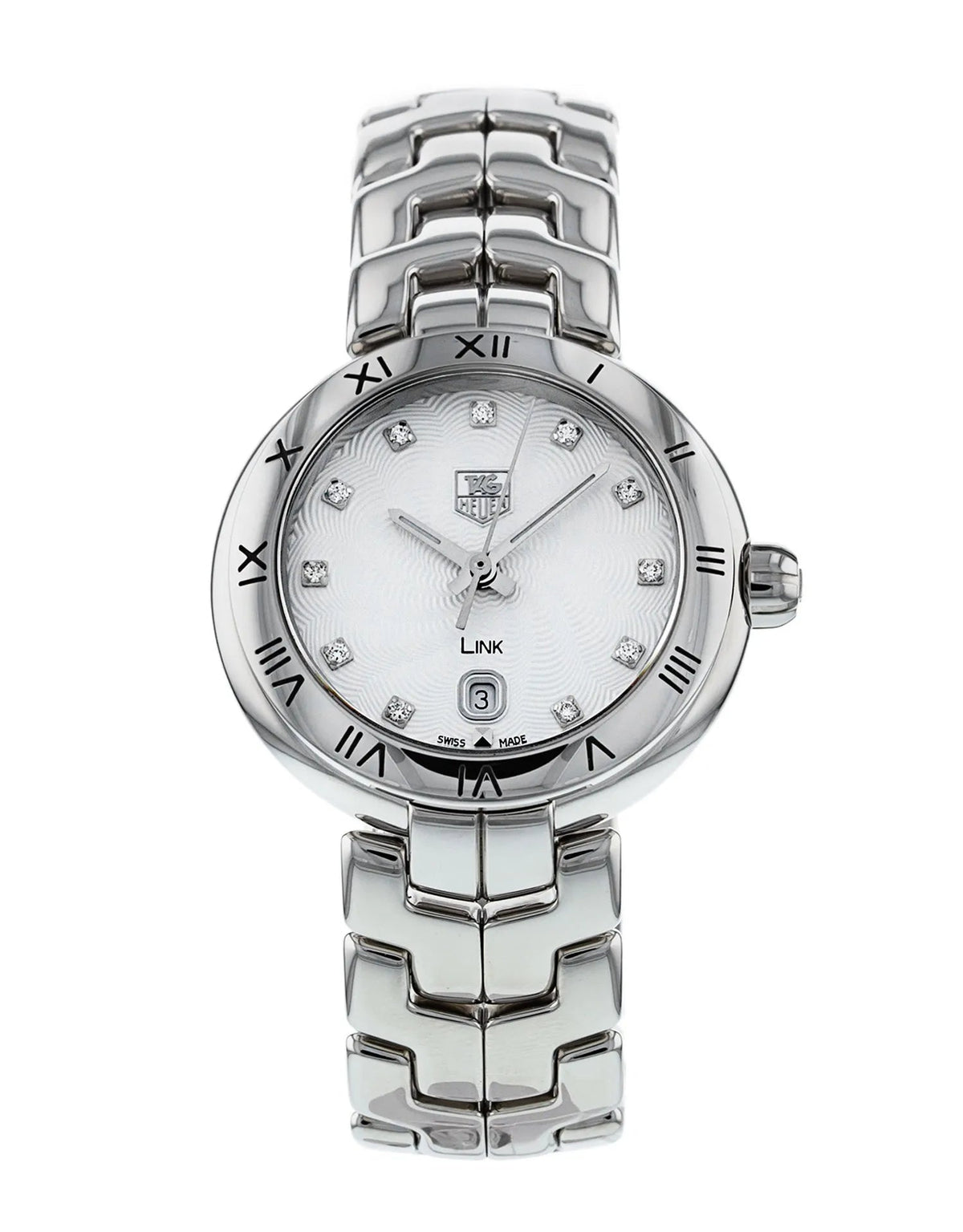 Tag Heuer Link Diamonds Mother of Pearl Dial Silver Steel Strap Watch for Women - WAT1411.BA0954