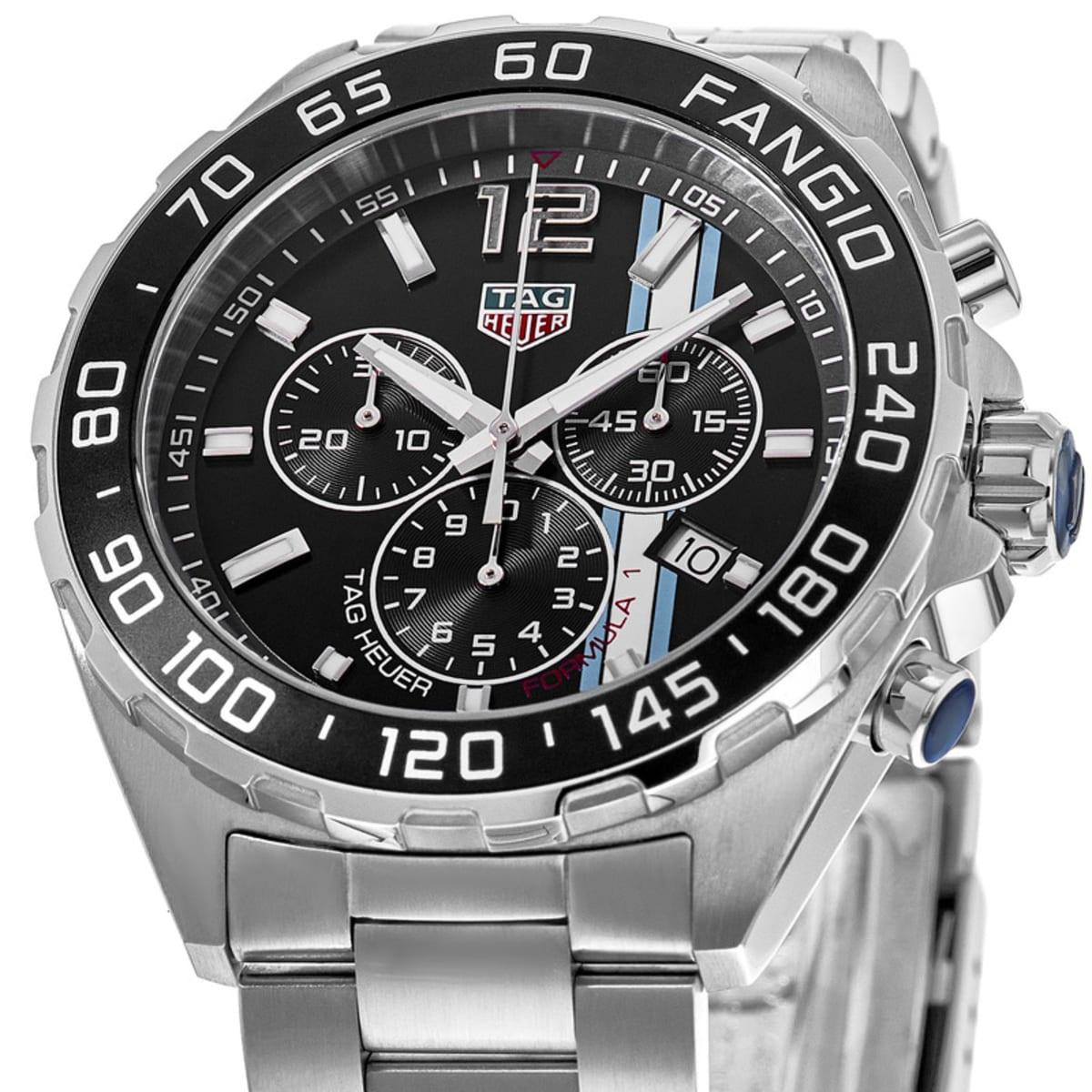 Tag Heuer Formula 1 Chronograph Black Dial Silver Steel Strap Watch for Men - CAZ101H.BA0842