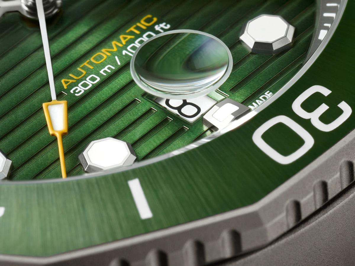 Tag Heuer Aquaracer Professional 300 Automatic Green Dial Silver Steel Strap Watch for Men - WBP208B.BF0631