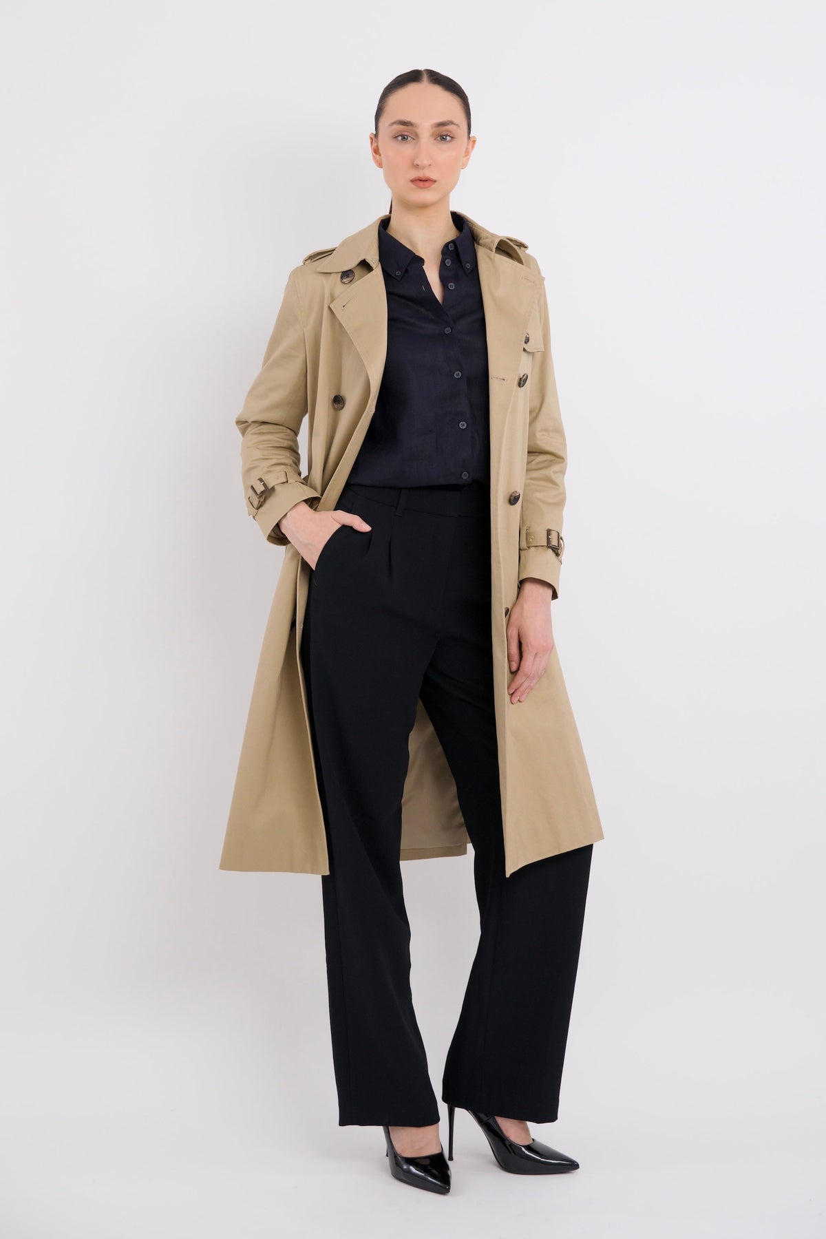 Long Classic Trench Coat