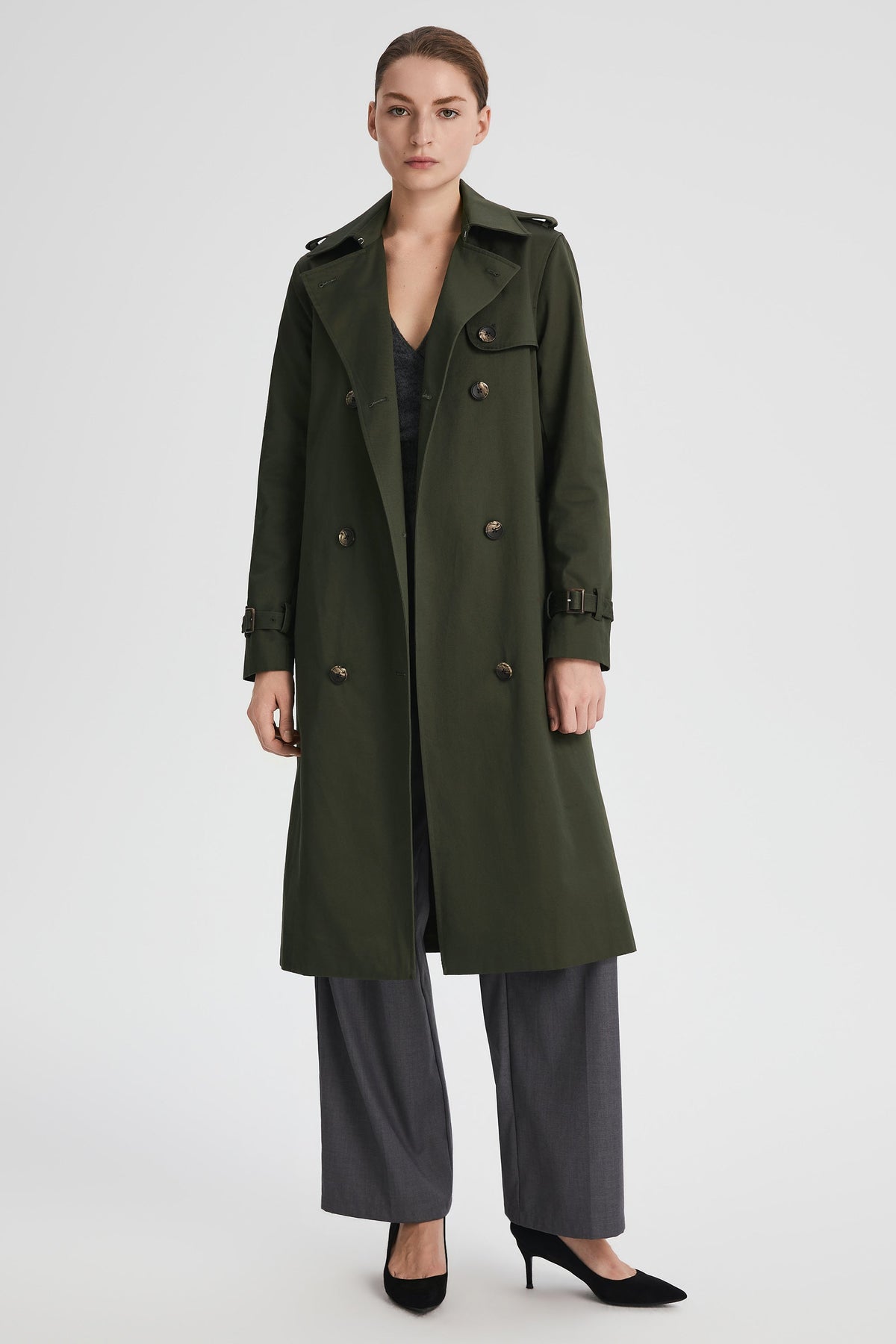 Long Classic Trench Coat