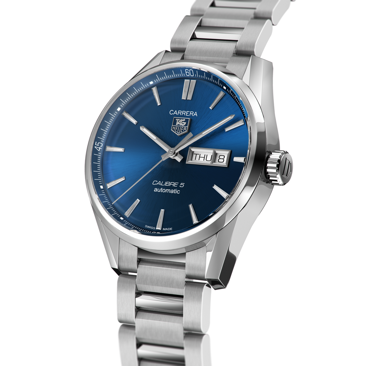 Tag Heuer Carrera Automatic Blue Dial Silver Steel Strap Watch for Men - WAR201E.BA0723