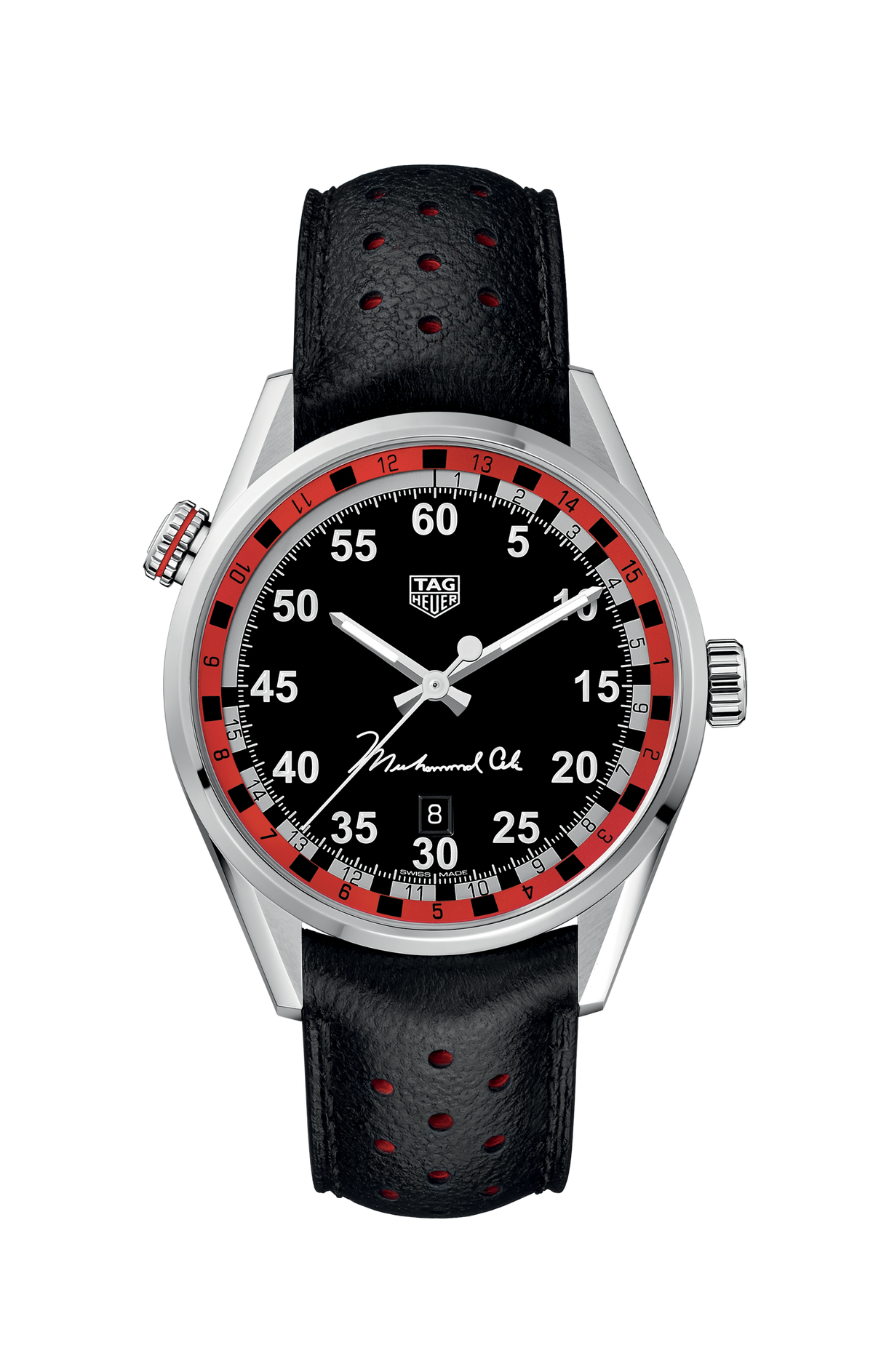 Tag Heuer Carrera Muhammad Ali Black Dial Watch for Men - WAR2A11.FC6337